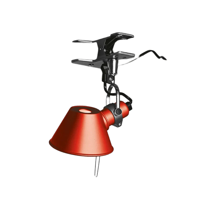 Lampa z klipsem TOLOMEO PINZA MICRO czerwony