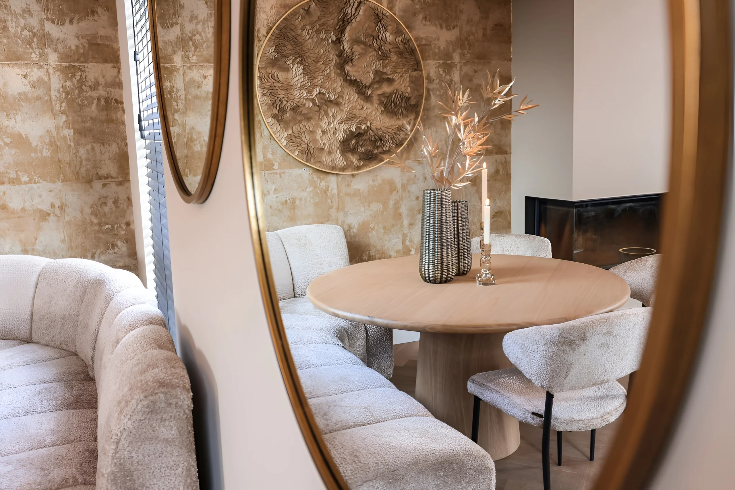 Sofa narożna HILLPARK - element środkowy zaokrąglony beżowy - Image 3