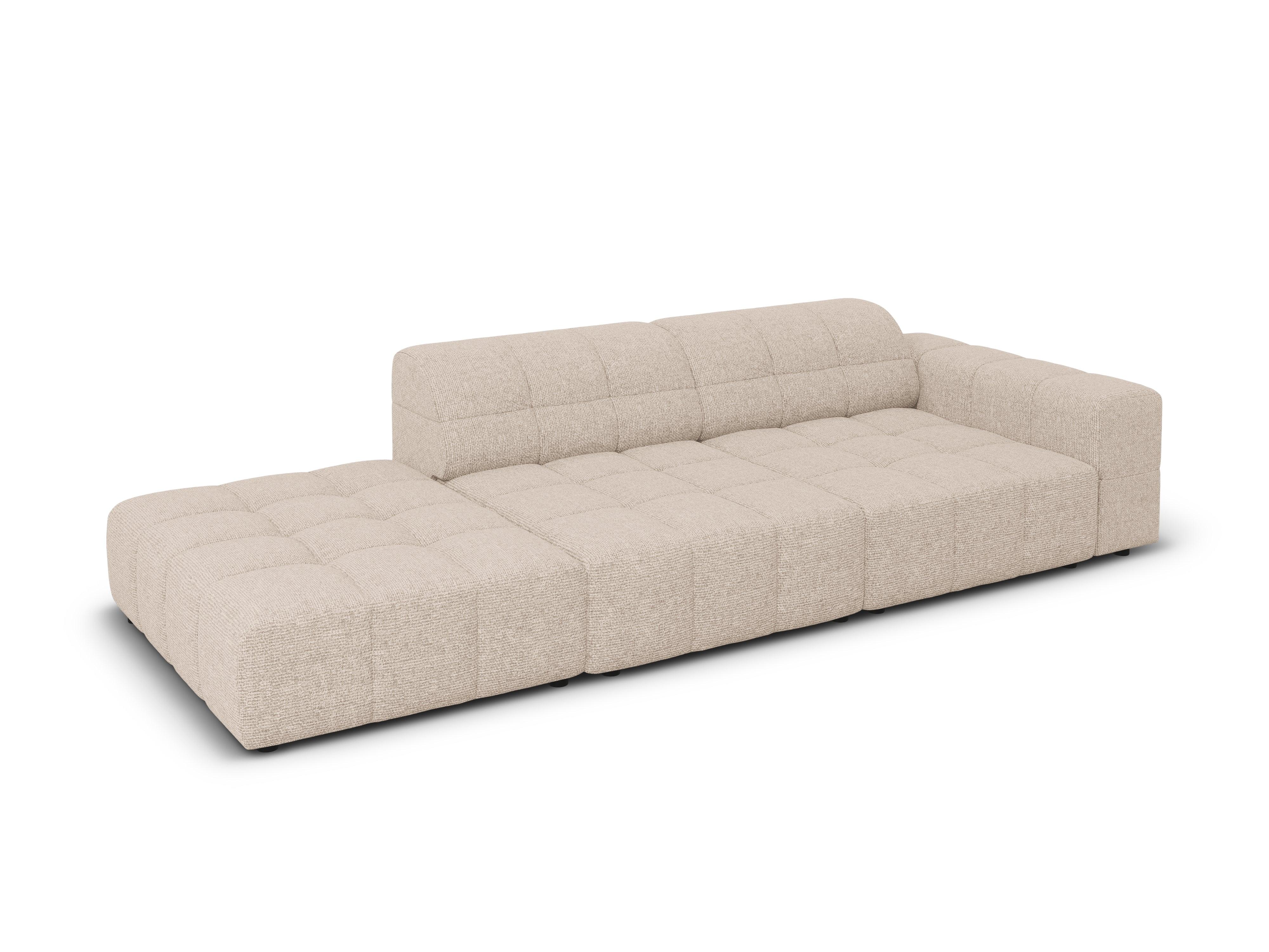 Sofa lewostronna 3-osobowa CHICAGO beżowy szenil