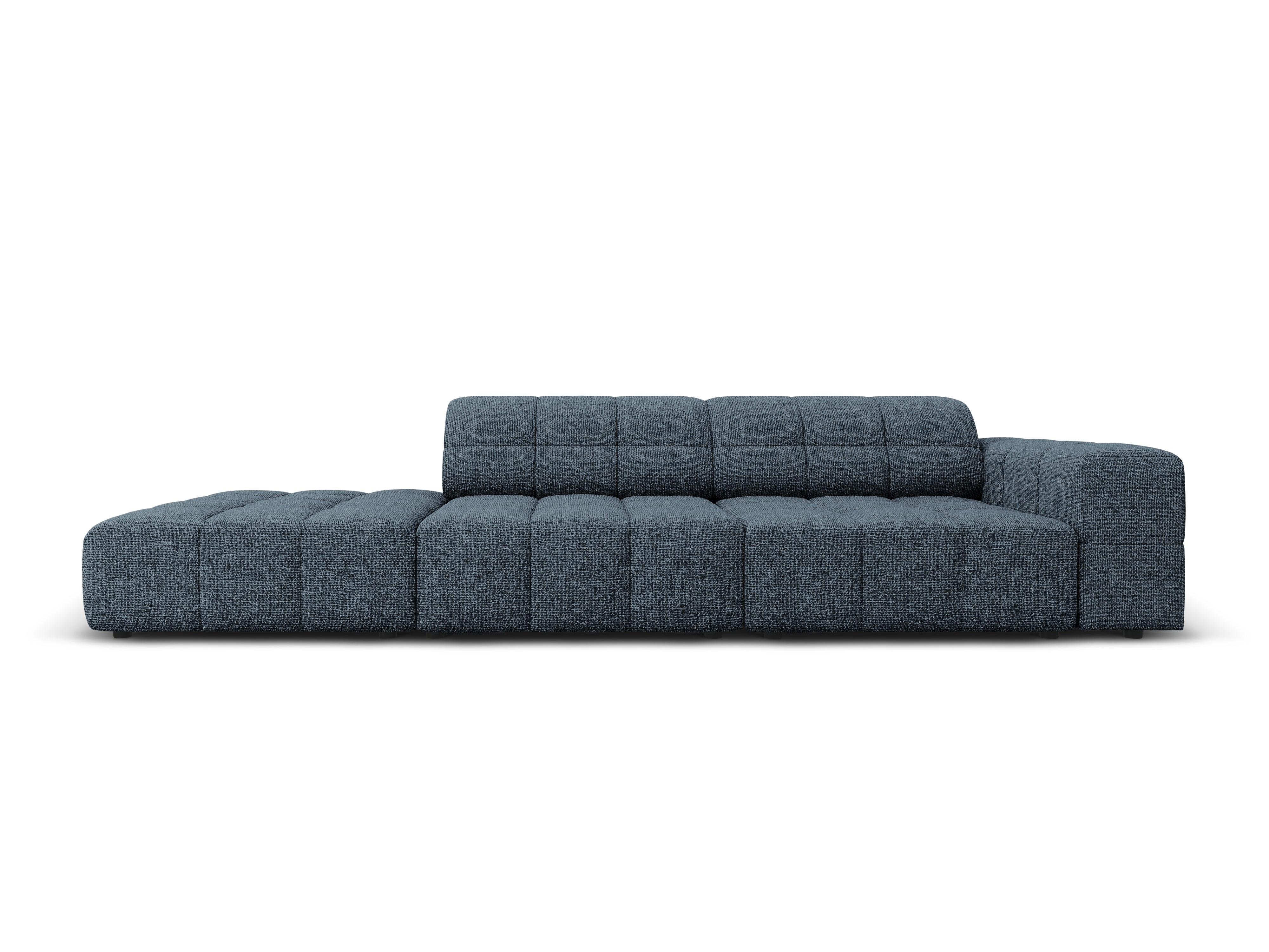 Sofa lewostronna 3-osobowa CHICAGO niebieski szenil - Image 3