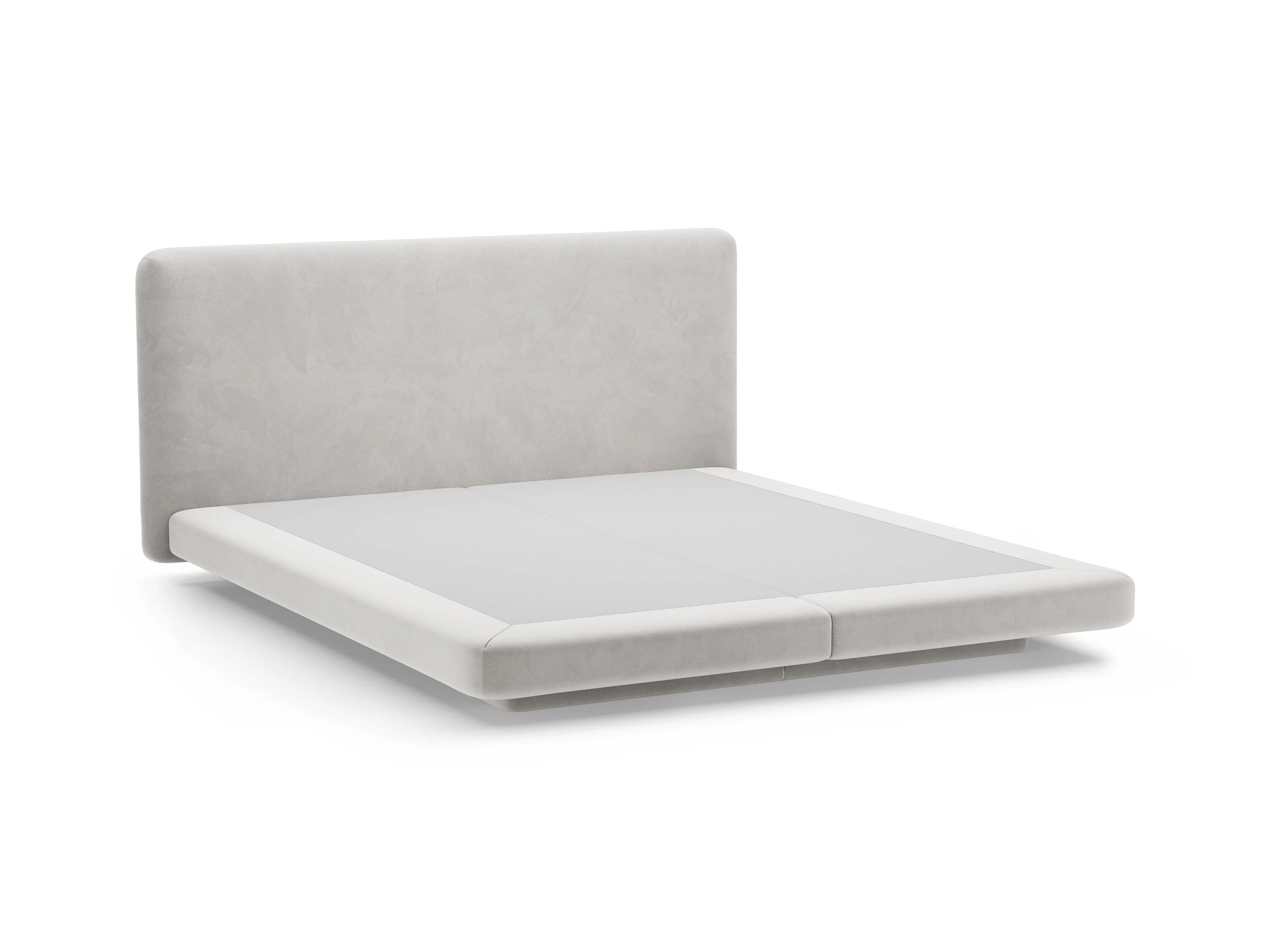 Łóżko aksamitne LINEA jasny szary - Image 5