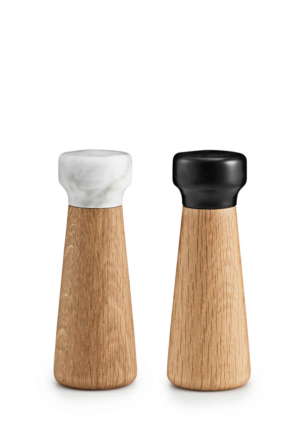 Młynek do pieprzu CRAFT drewno dębowe z czarnym marmurem - Image 3