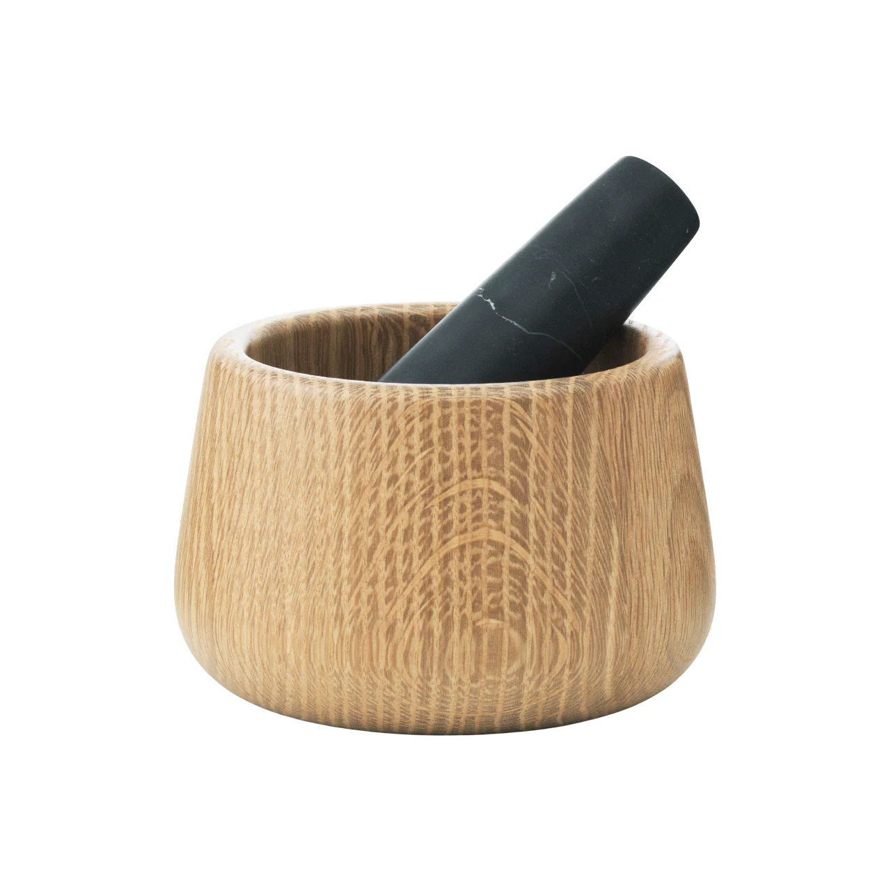 Moździerz CRAFT drewno dębowe z czarnym marmurem