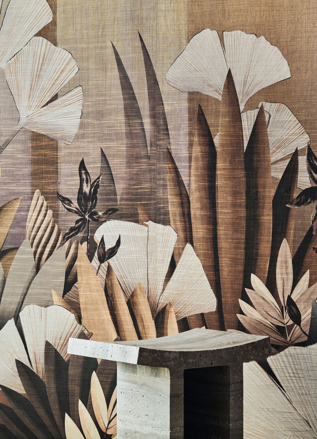 Mural z motywem roślinnym ICHO słomiany - Image 3