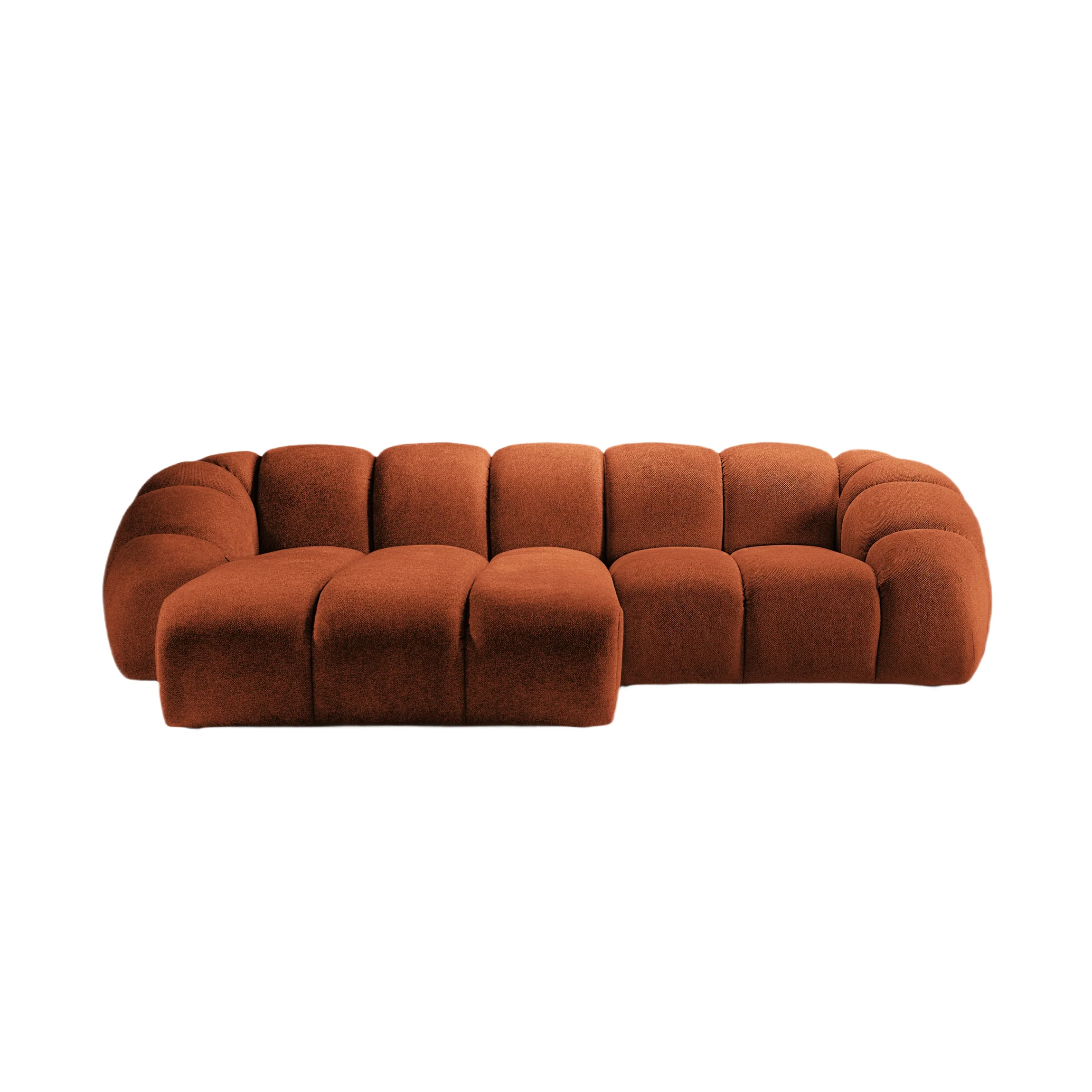 Narożnik 3-osobowy lewostronny DIANA terracotta szenil
