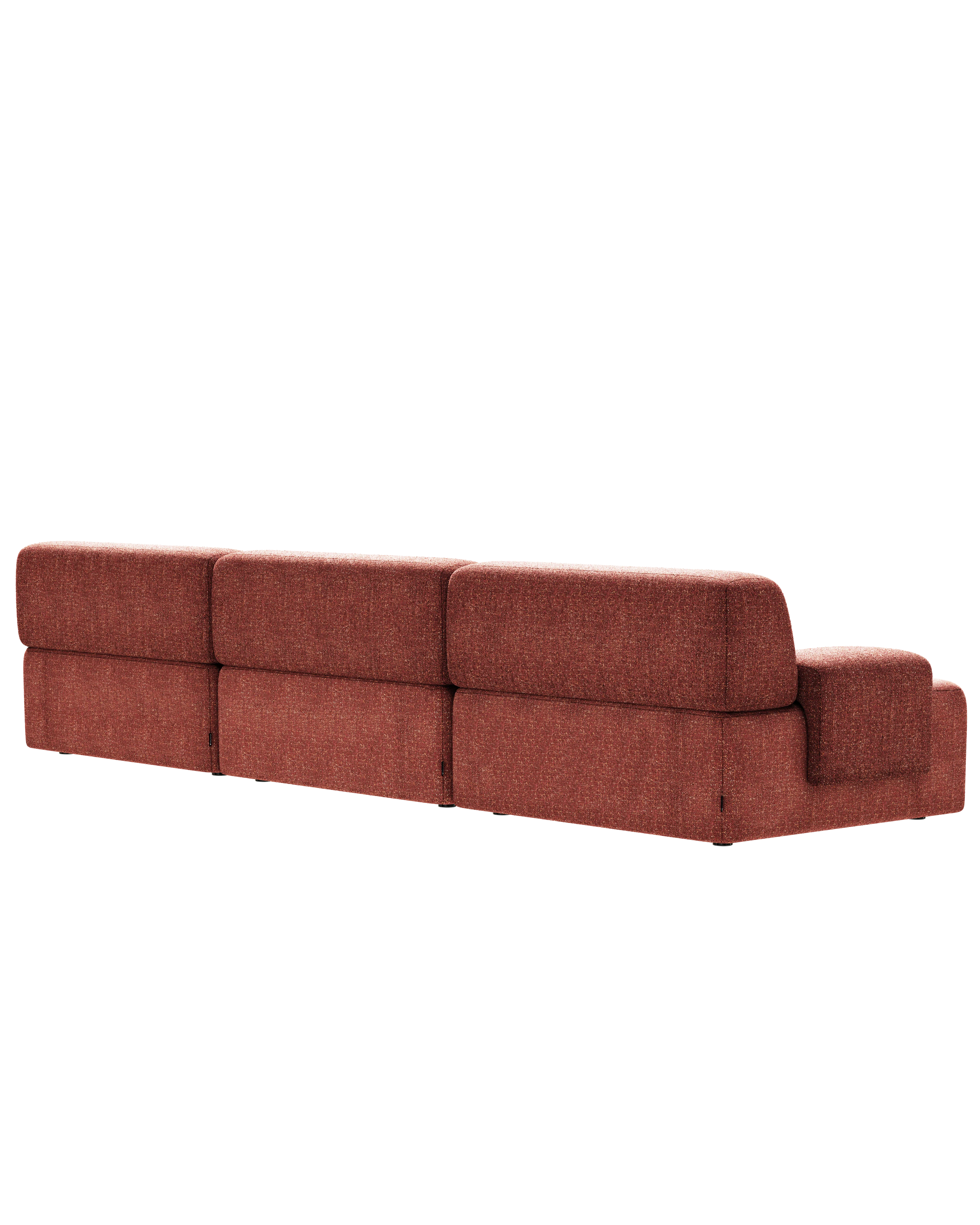 Narożnik modułowy 3-osobowy UMI kasztanowy czerwony - Image 6