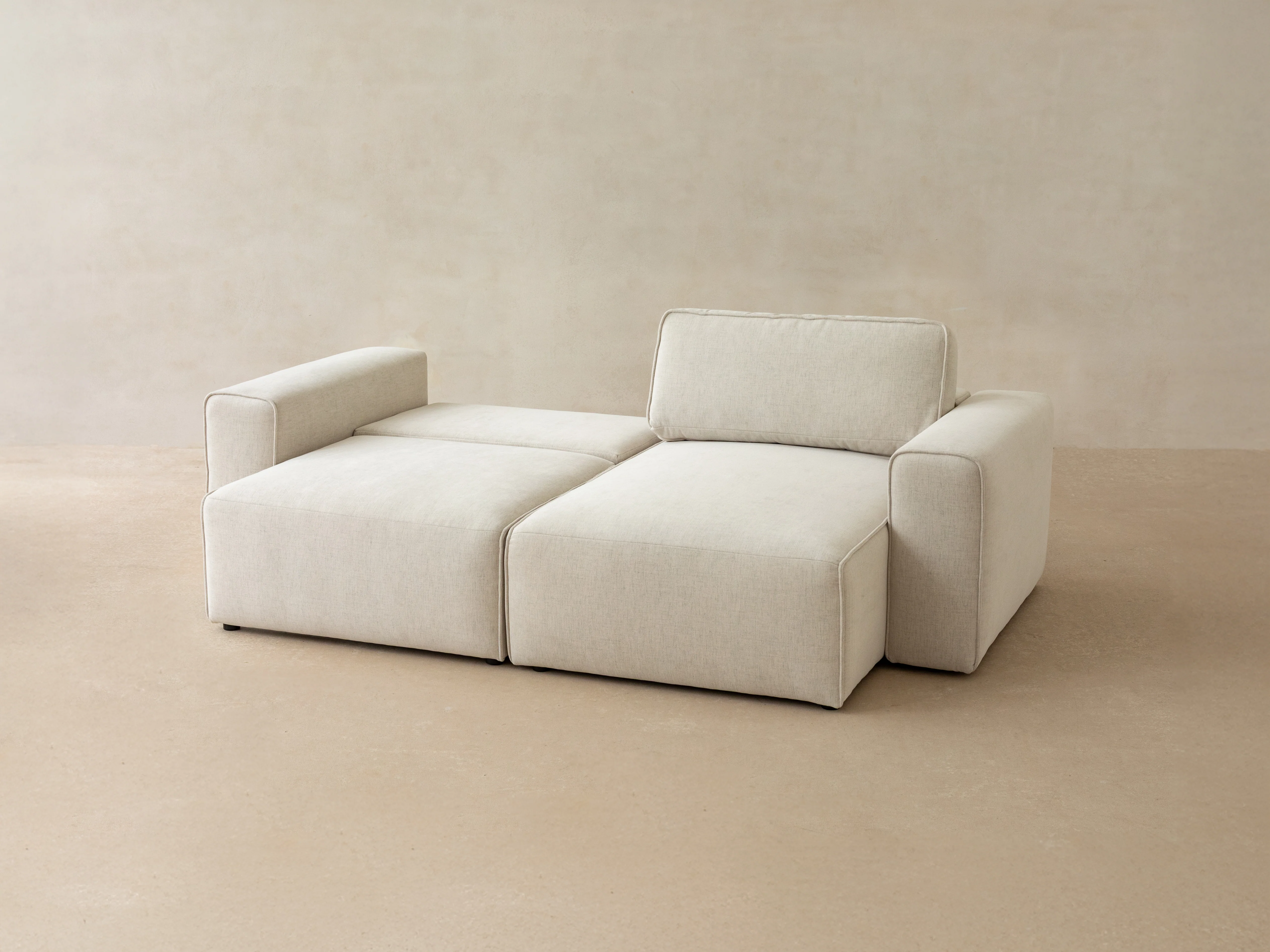 Sofa 3-osobowa z funkcją spania VICTOR jasnobeżowy szenil - Image 8