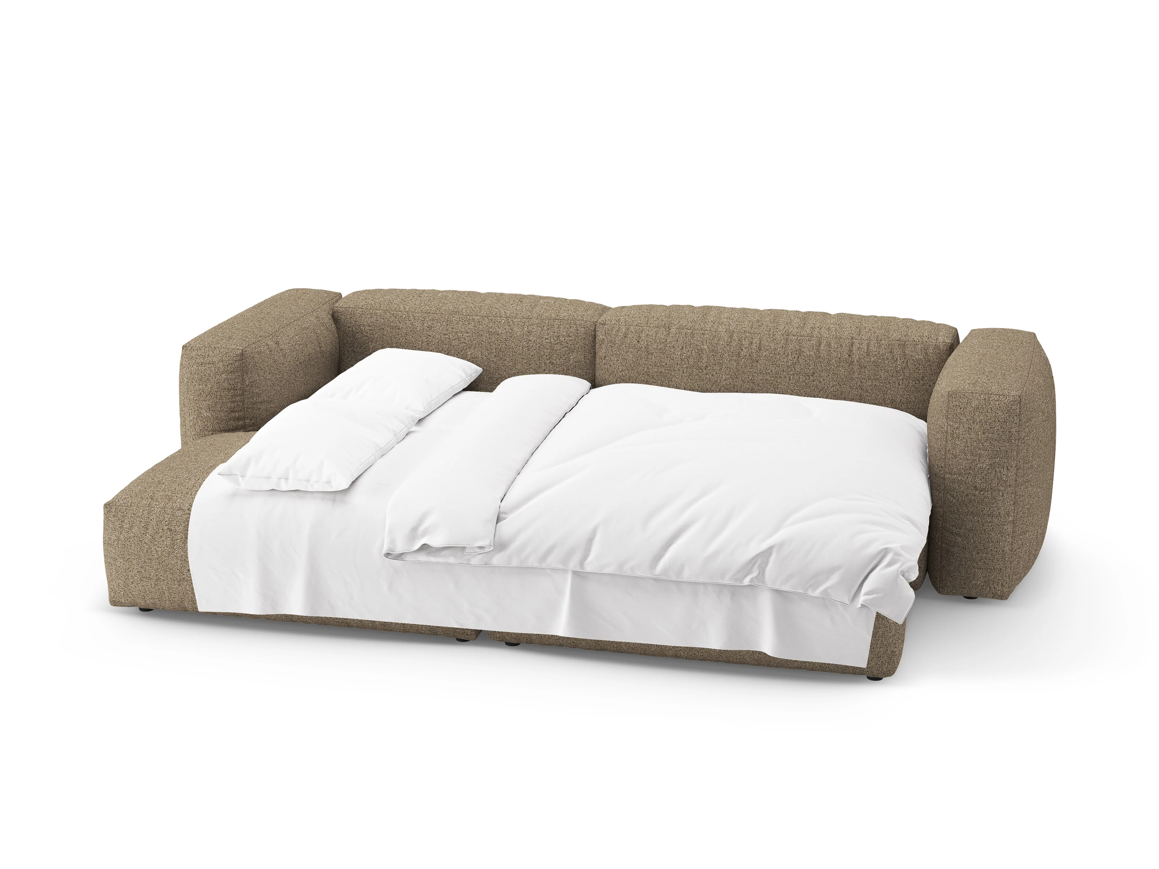 Narożnik lewostronny z funkcją spania MARTINA cappuccino boucle - Image 7