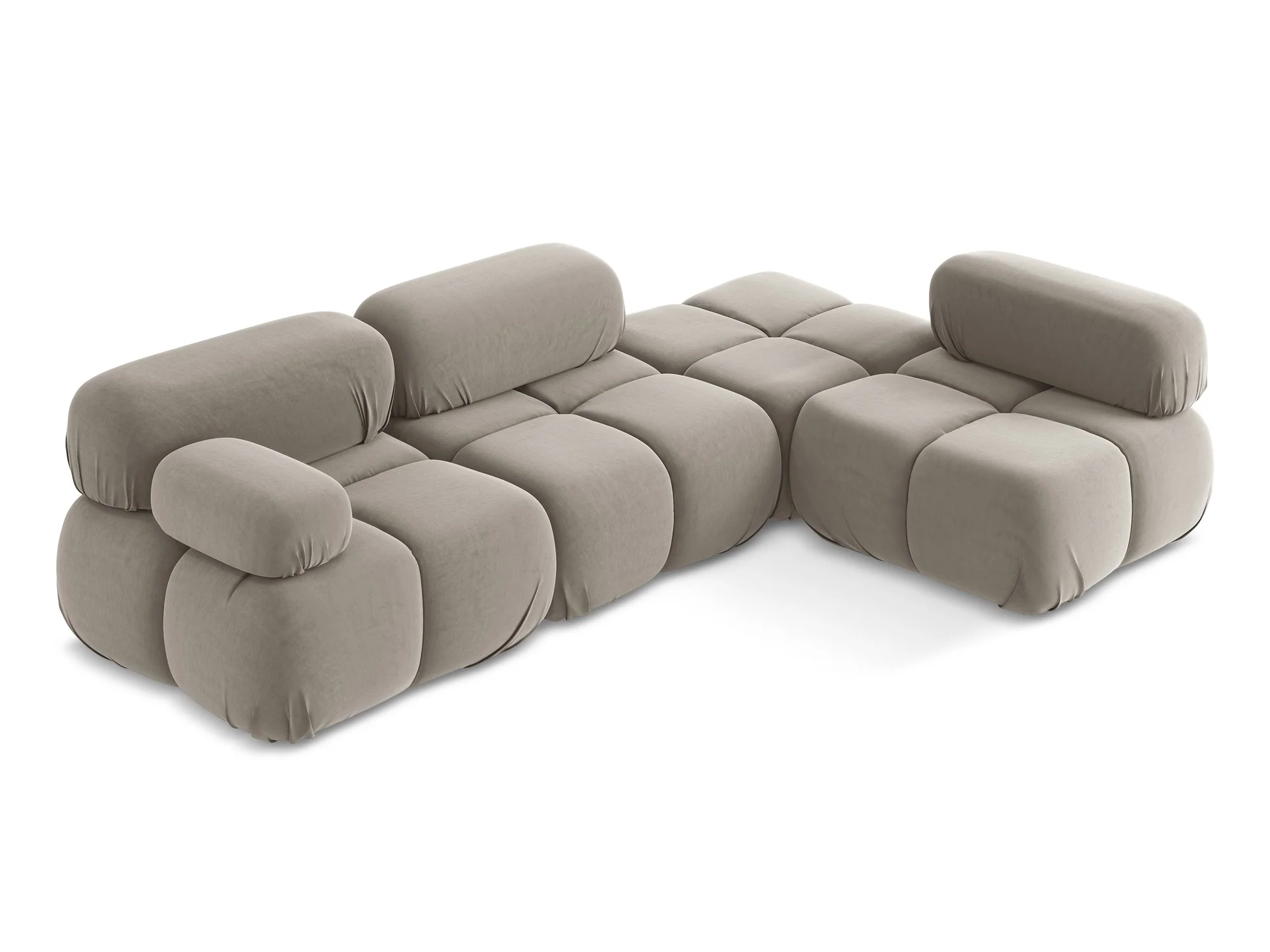 Narożnik modułowy aksamitny prawostronny LOKUA taupe - Image 5
