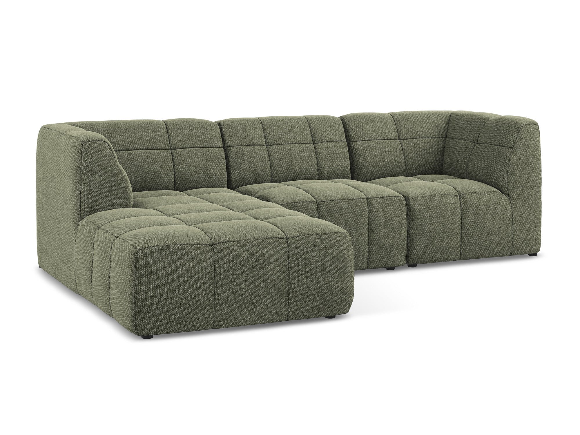 Narożnik modułowy lewostronny 3-osobowy ALOHA oliwkowy boucle - Image 4