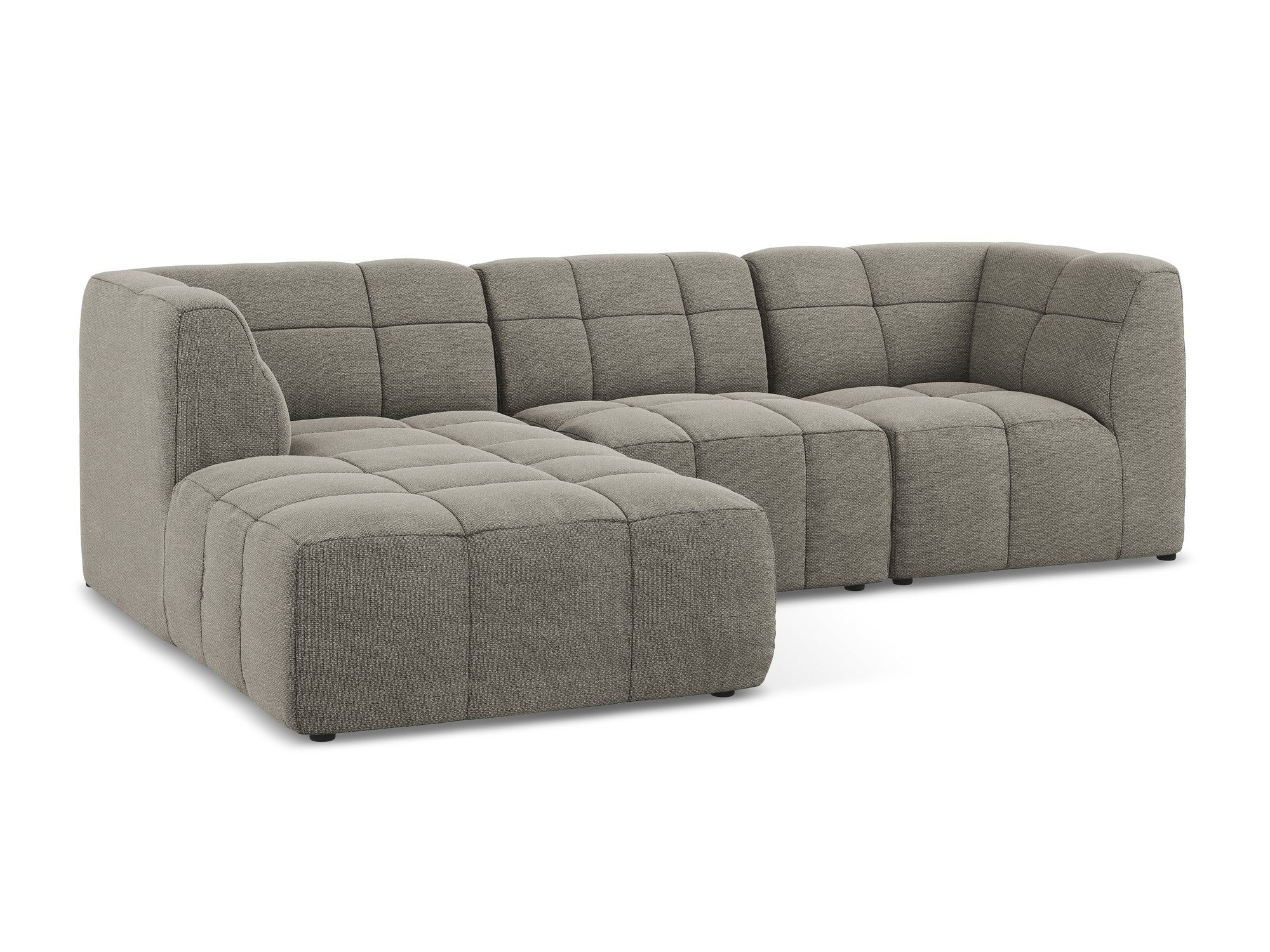 Narożnik modułowy lewostronny 3-osobowy ALOHA szary boucle - Image 4