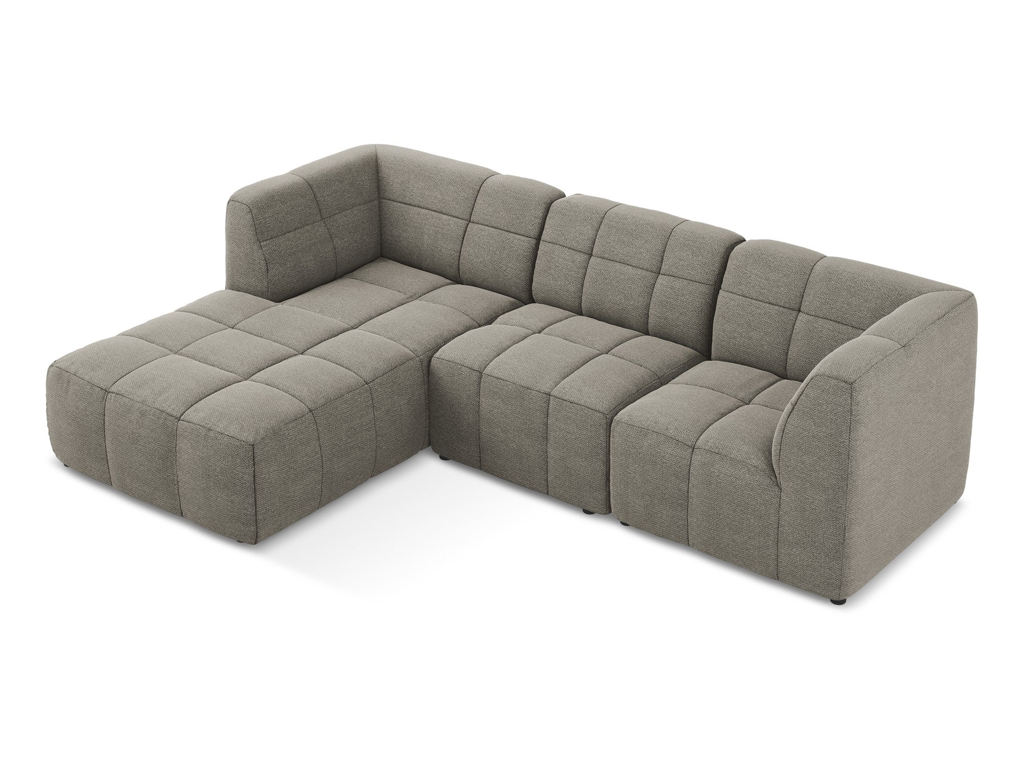 Narożnik modułowy lewostronny 3-osobowy ALOHA szary boucle - Image 5