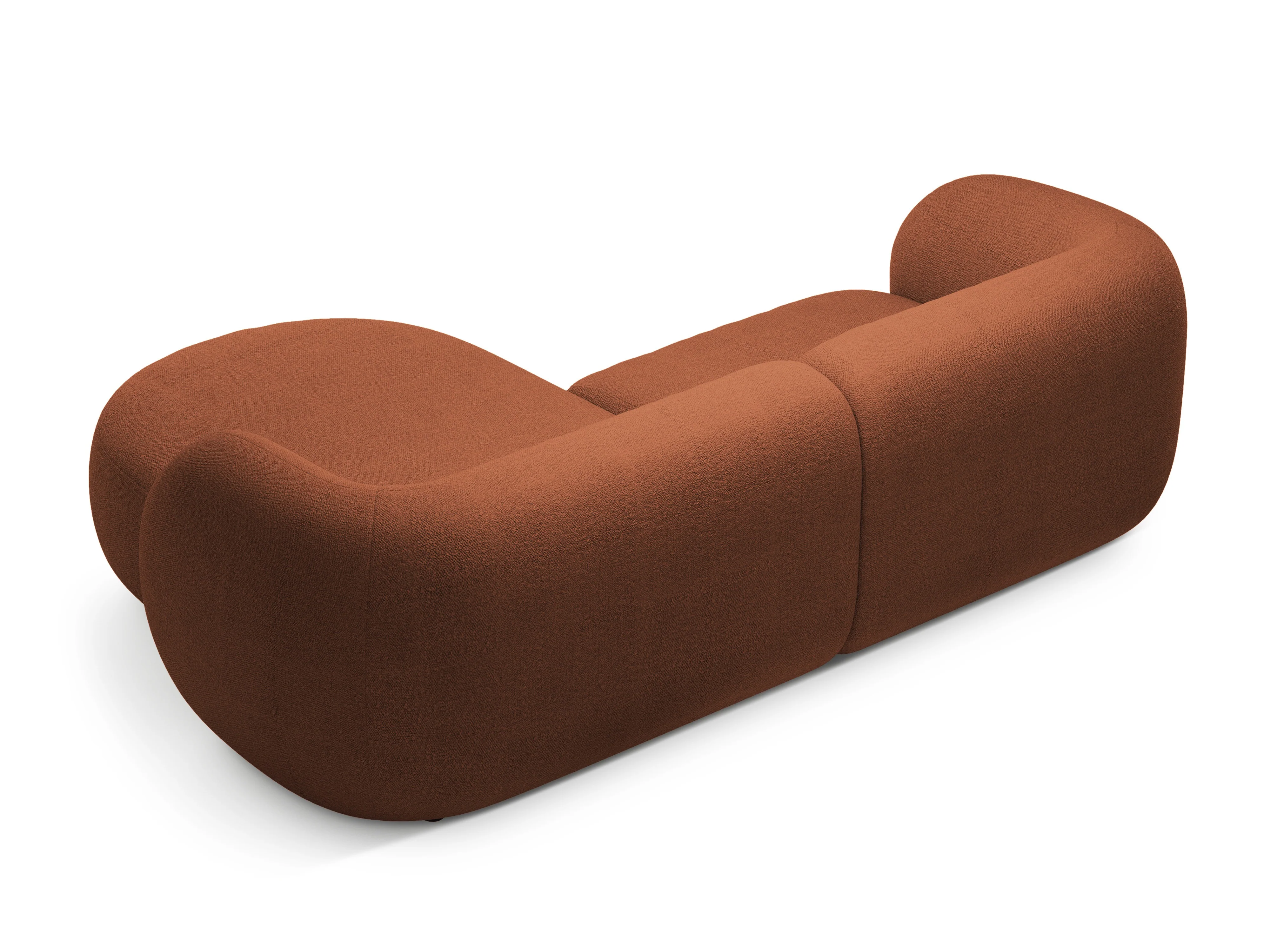 Narożnik prawostronny 2-osobowy KATE terracotta boucle - Image 3