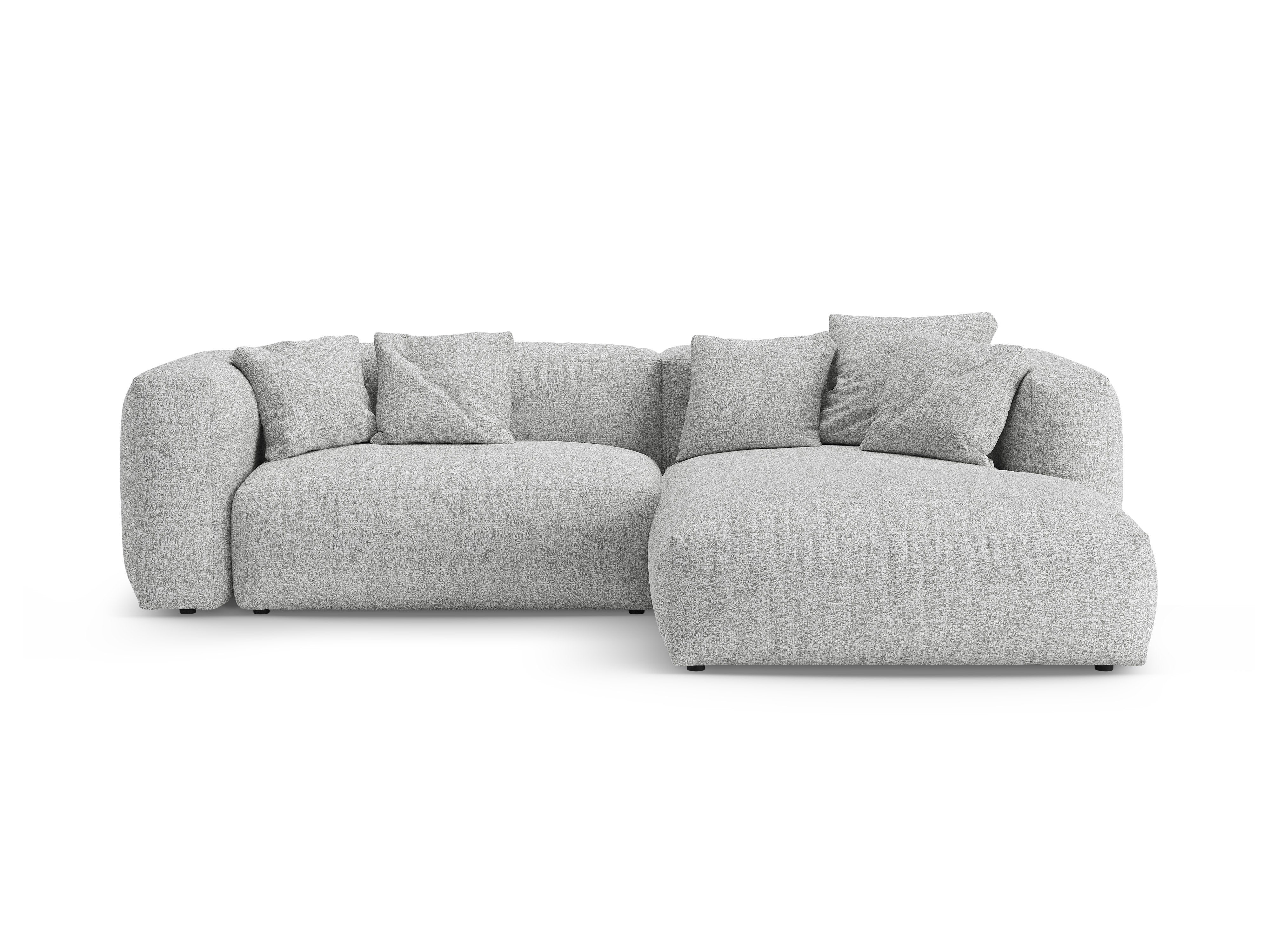 Narożnik prawostronny z funkcją spania MARTINA srebrny boucle - Image 3