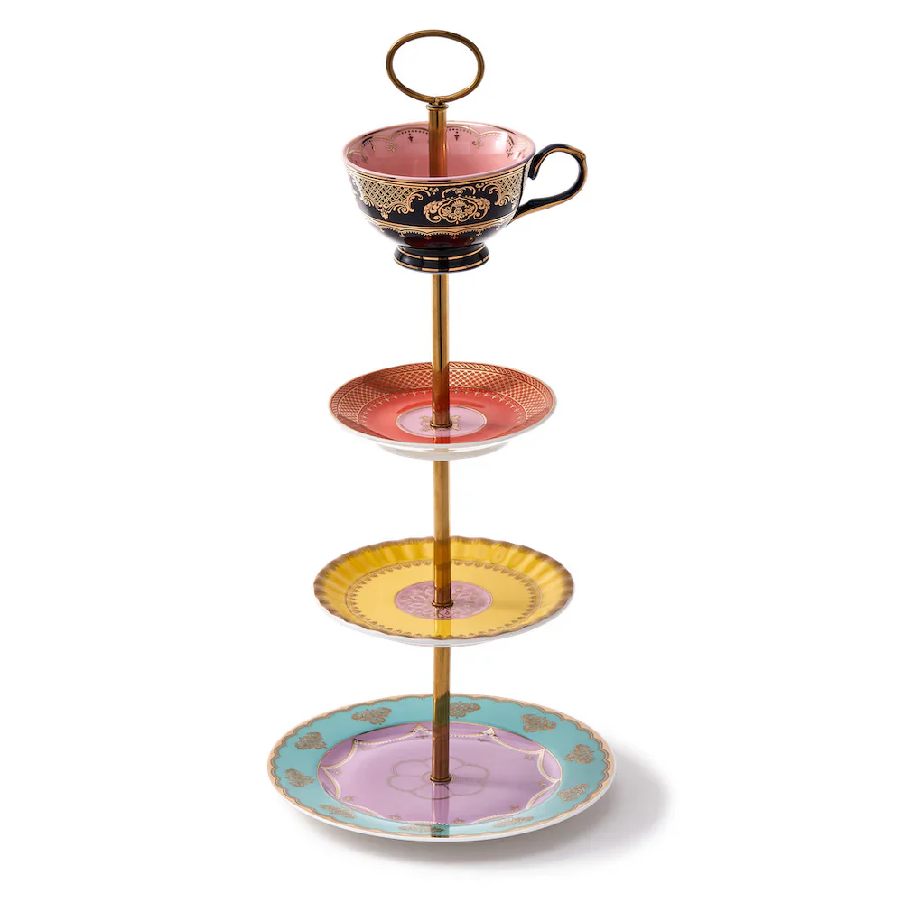 Patera GRANDPA HIGH TEA SET kolorowa porcelana