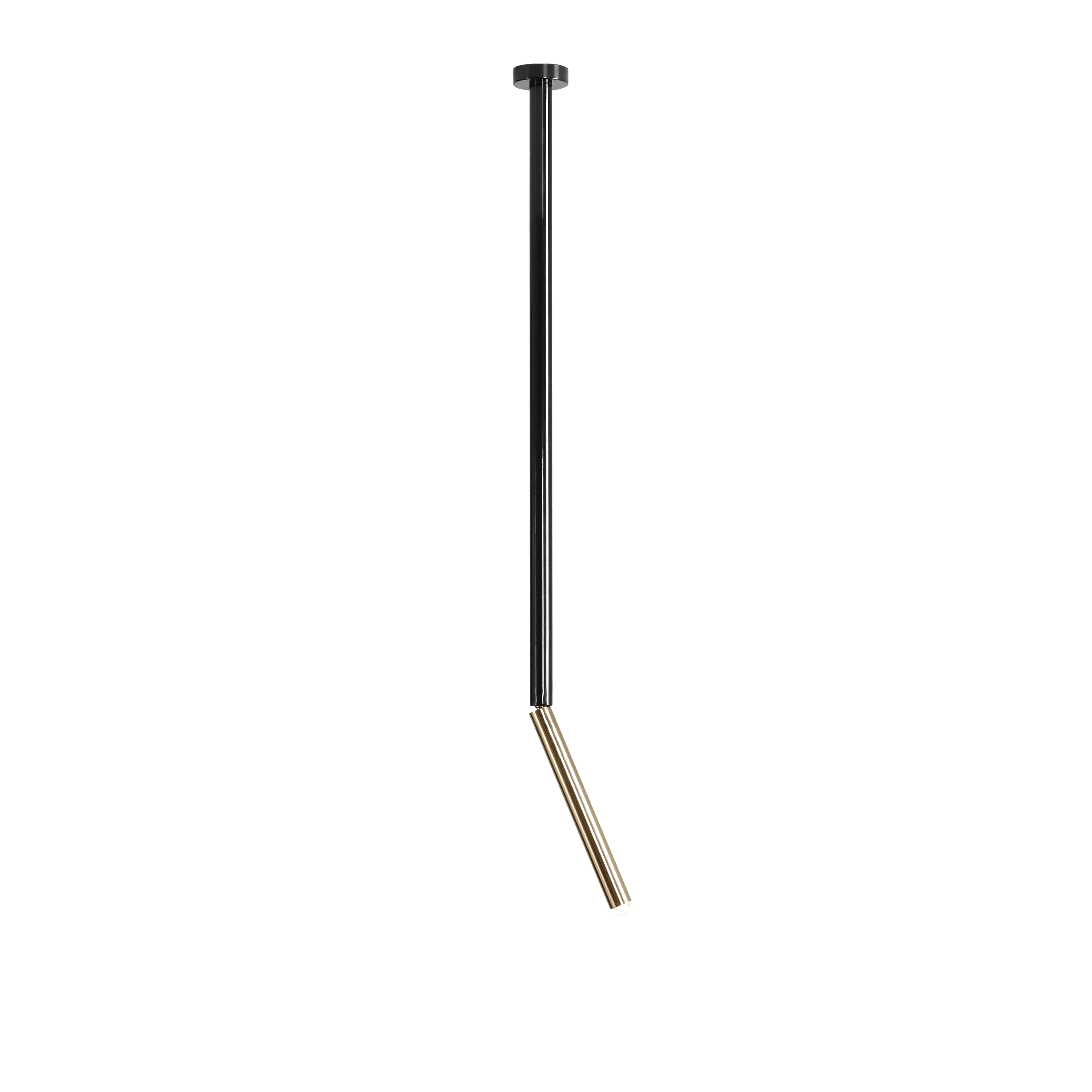 Lampa sufitowa regulowana STICK LONG czarny ze złotym wykończeniem - Image 3