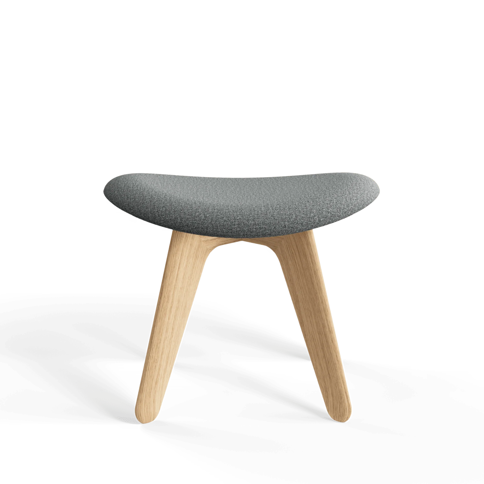 Podnóżek SLAB szary z dębową podstawą - Image 3