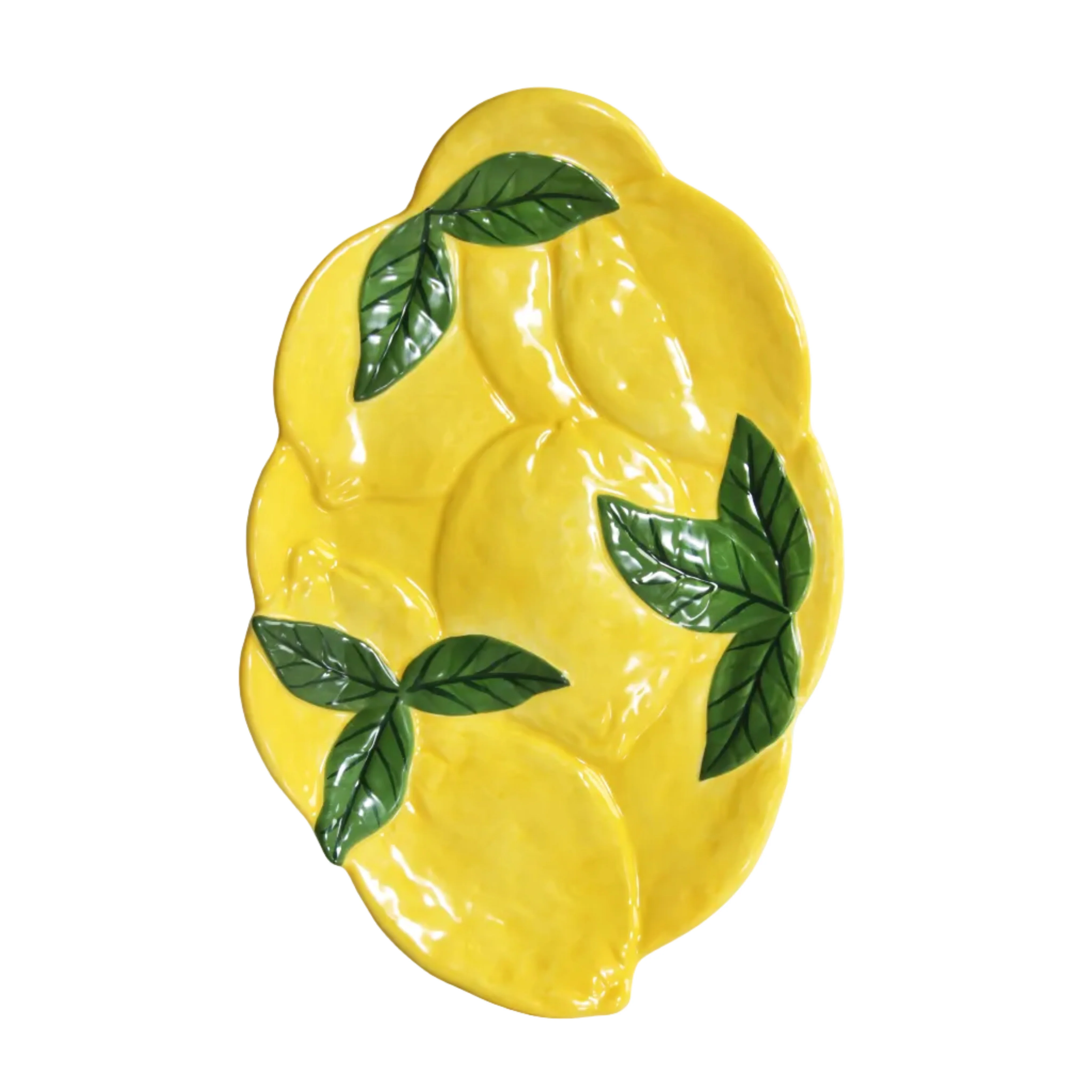 Półmisek LEMON żółty z zielonym