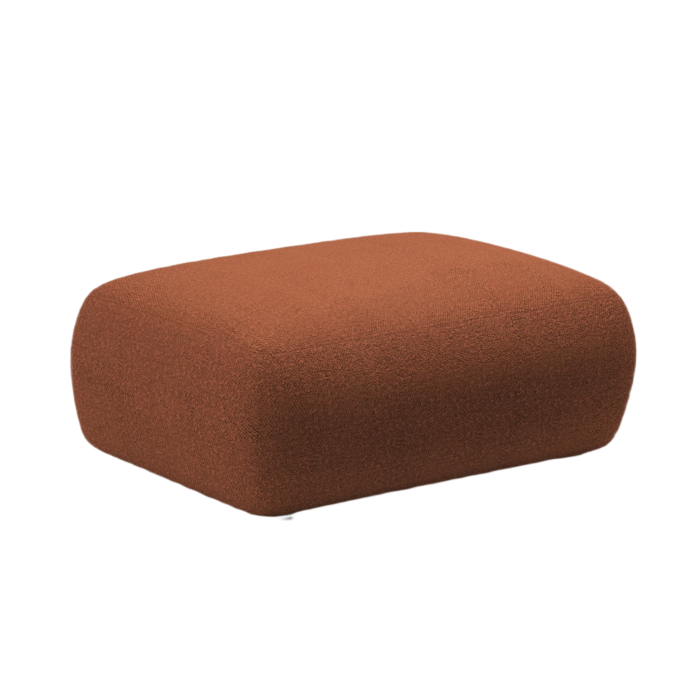 Prostokątny puf KATE terracotta boucle