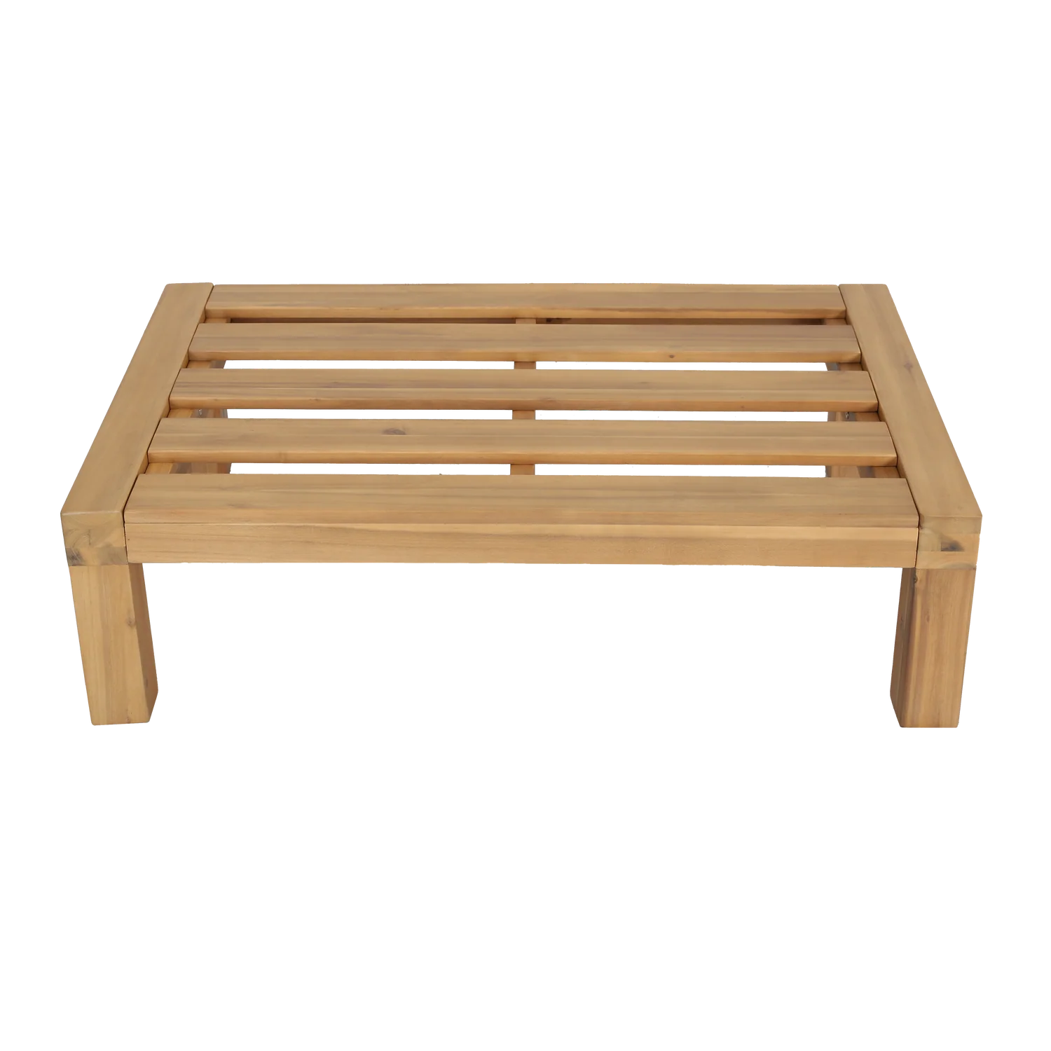 Puf zewnętrzny RELAX beżowy z akacjową podstawą - Image 9