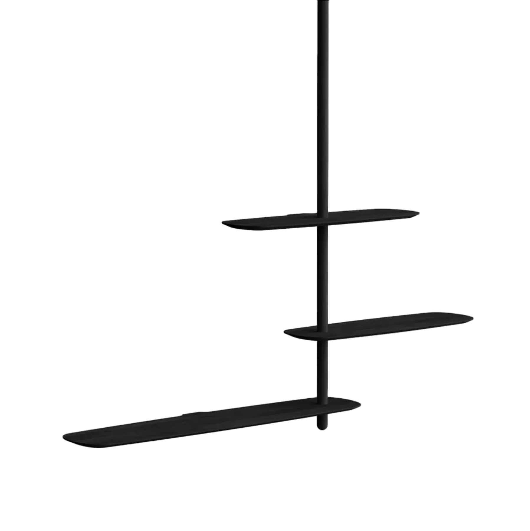 Regał wiszący UNICA - CONFIGURATION 05 czarny fornir jesionowy