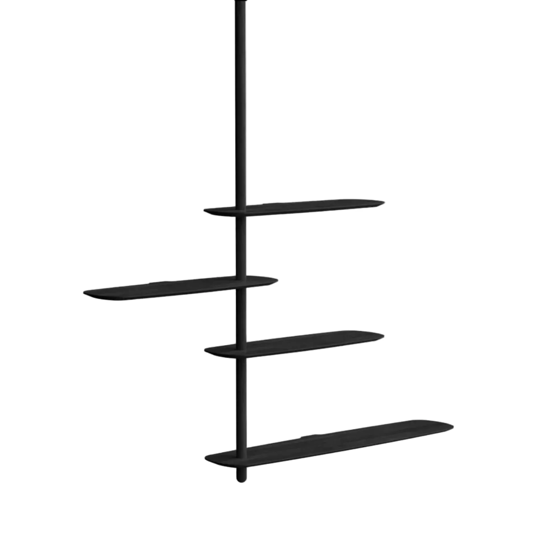 Regał wiszący UNICA - CONFIGURATION 06 czarny fornir jesionowy