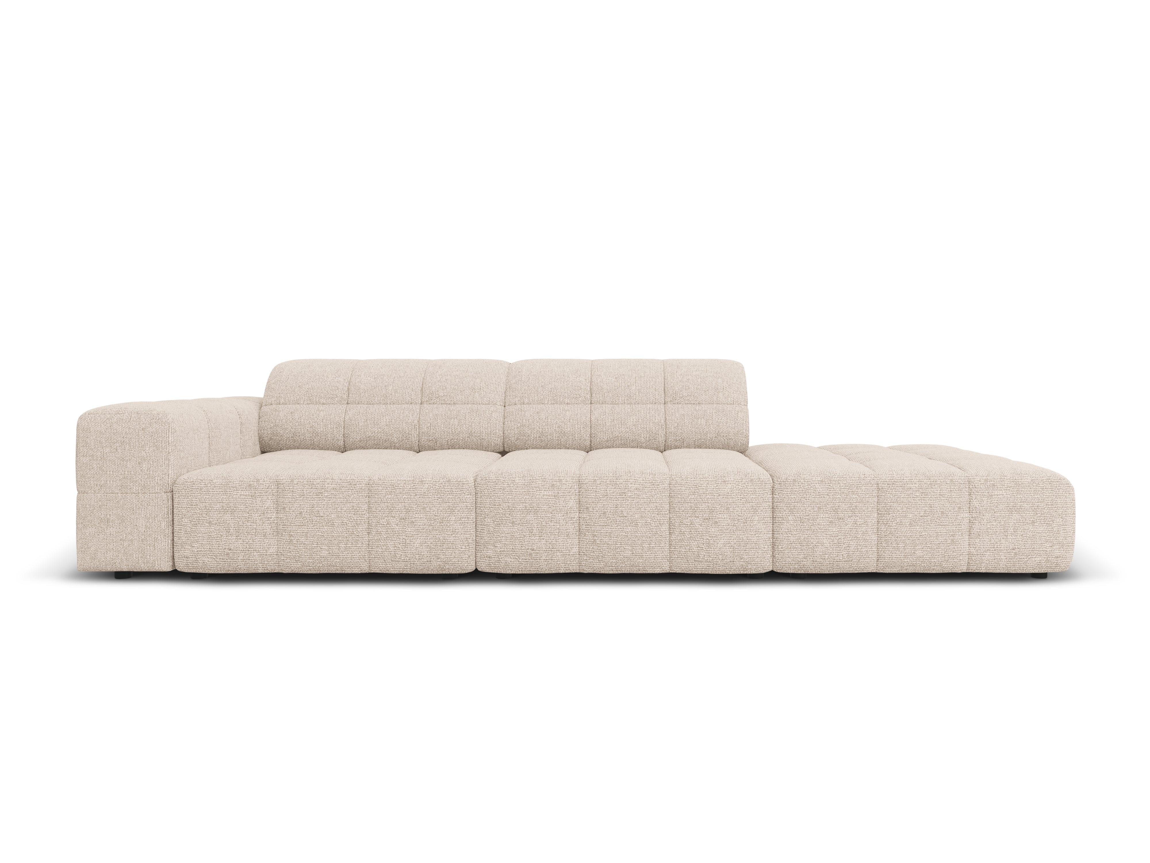 Sofa prawostronna 3-osobowa CHICAGO beżowy szenil - Image 9