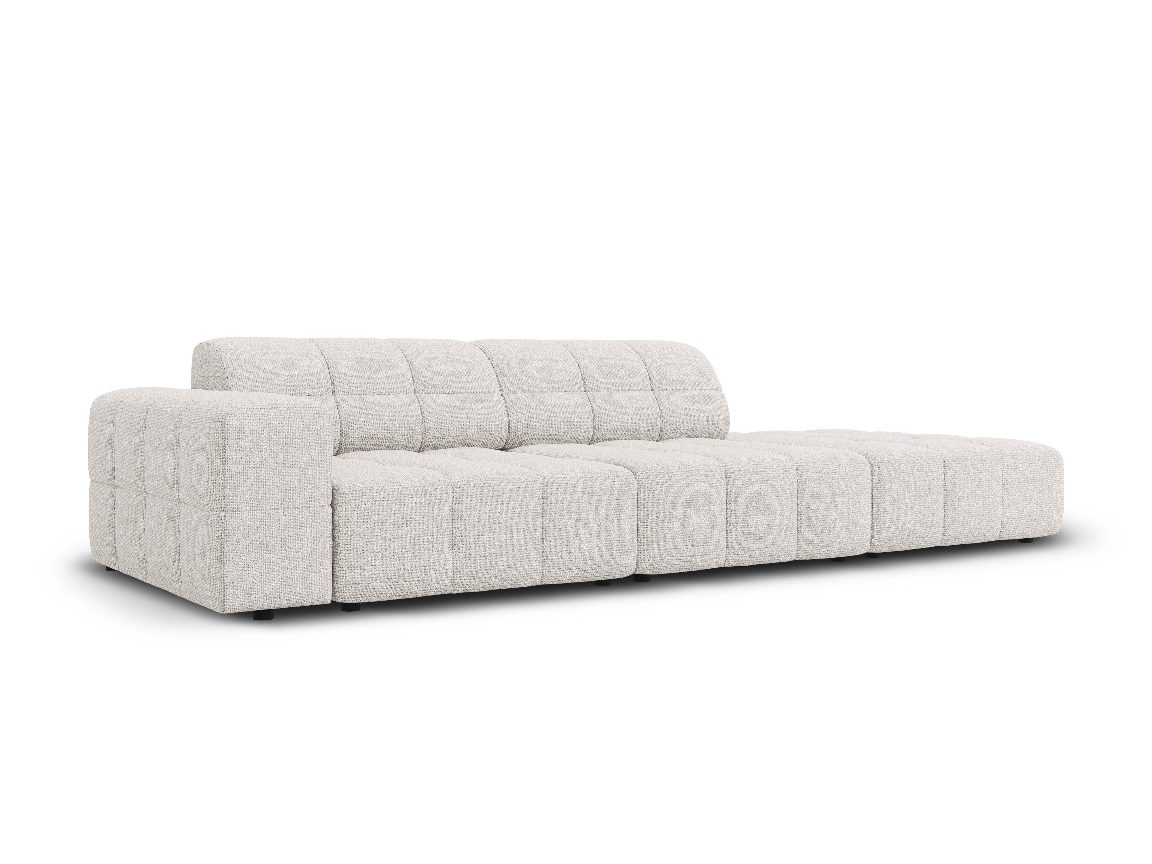 Sofa prawostronna 3-osobowa CHICAGO jasnoszary szenil