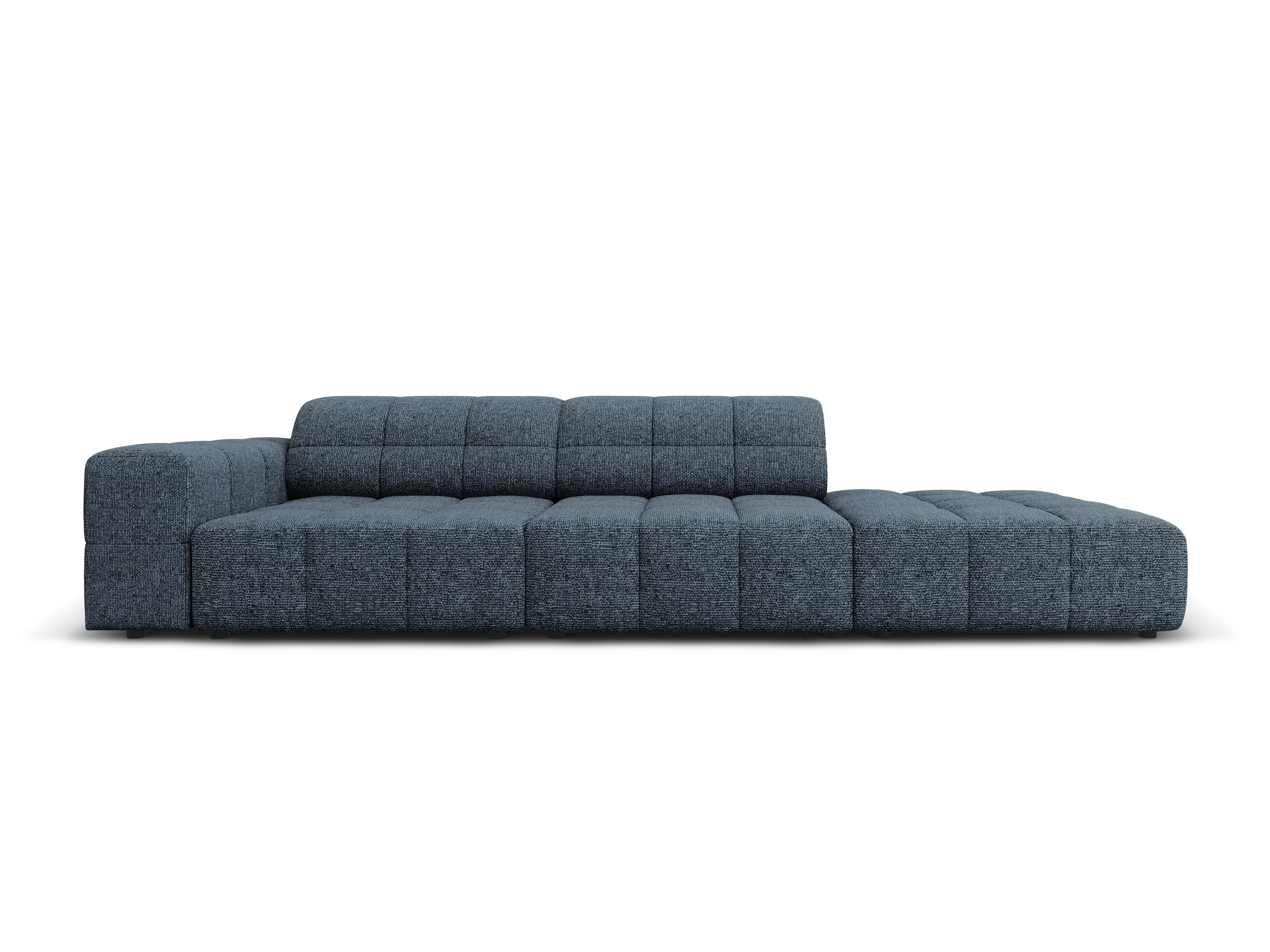 Sofa prawostronna 3-osobowa CHICAGO niebieski szenil - Image 4