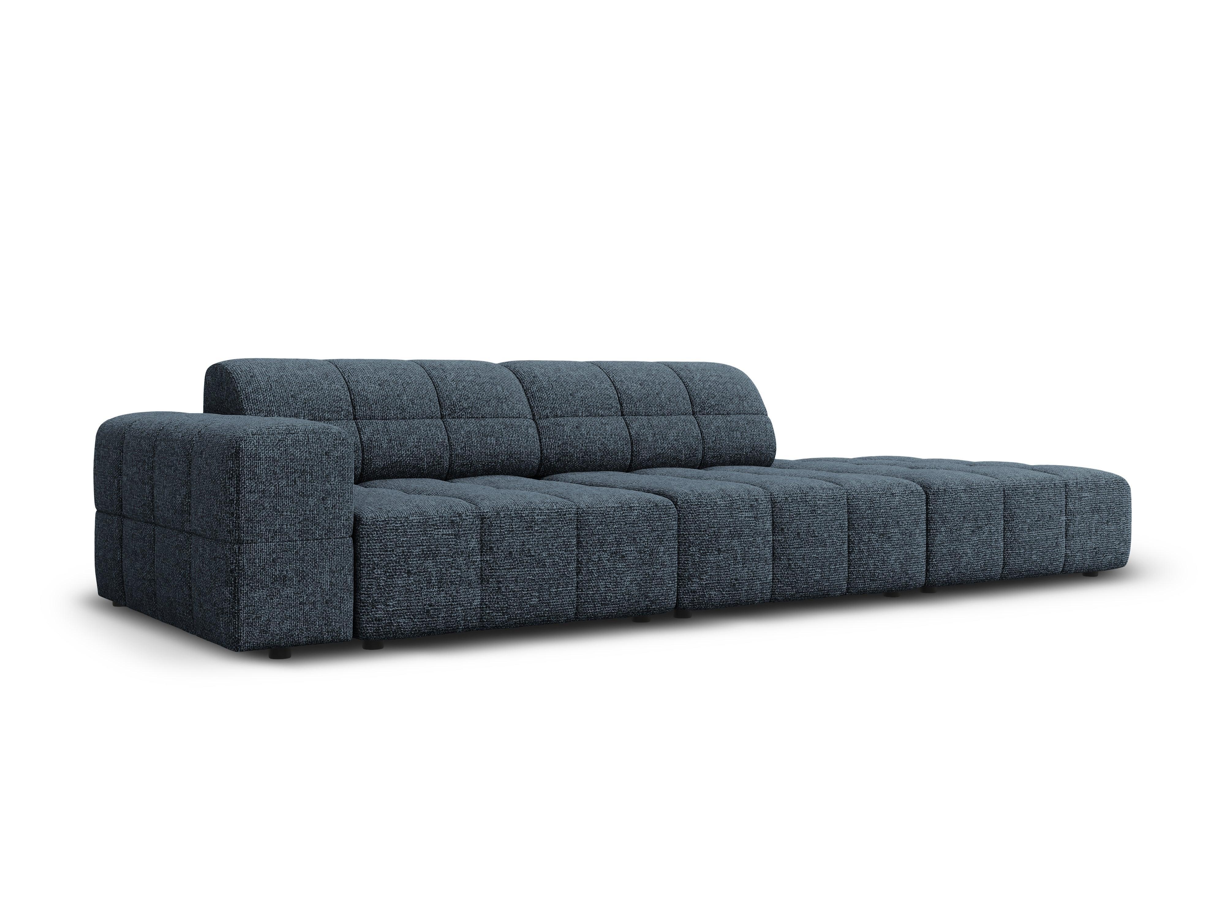 Sofa prawostronna 3-osobowa CHICAGO niebieski szenil - Image 7