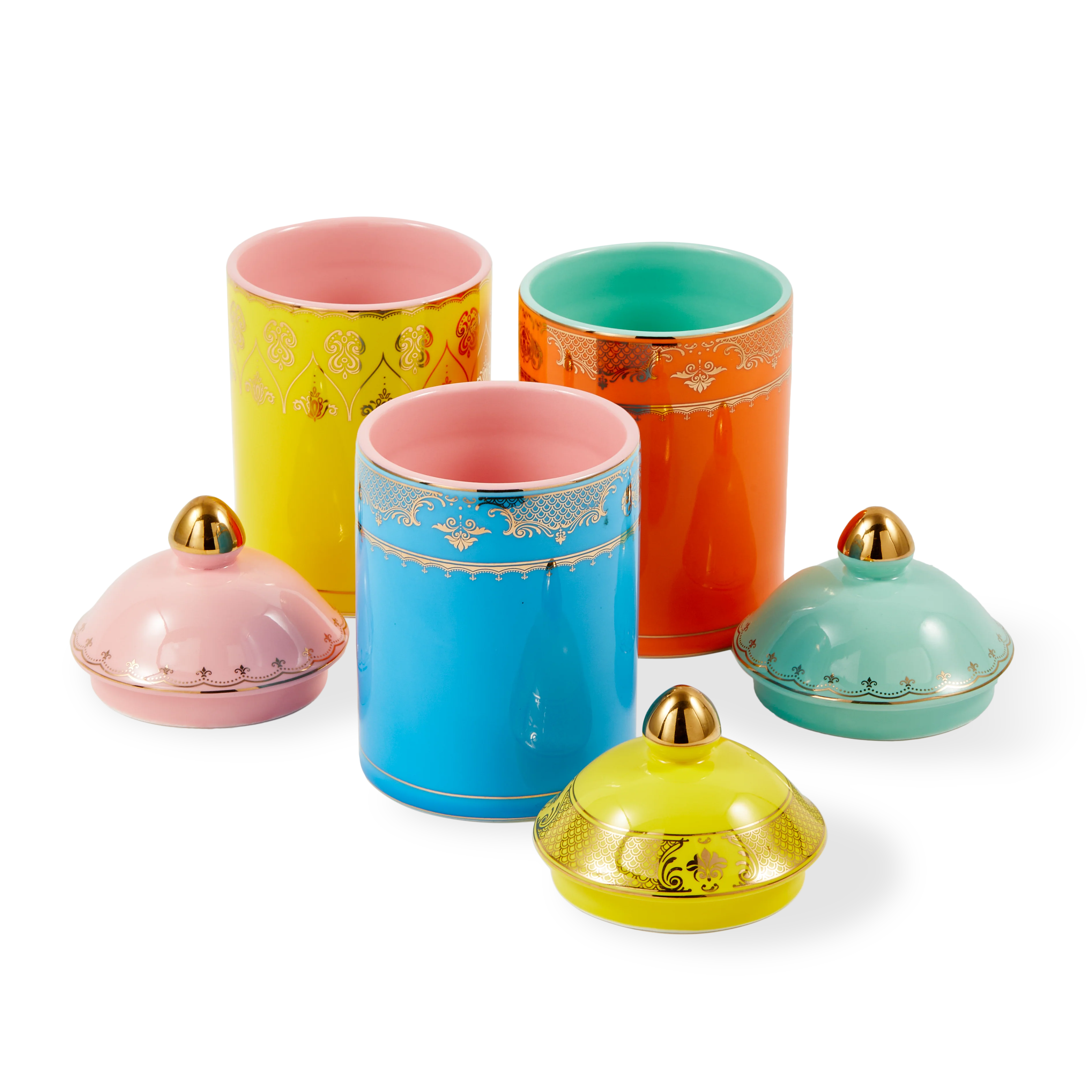 Słoik porcelanowy GRANDPA pomarańczowy z miętowym - Image 3