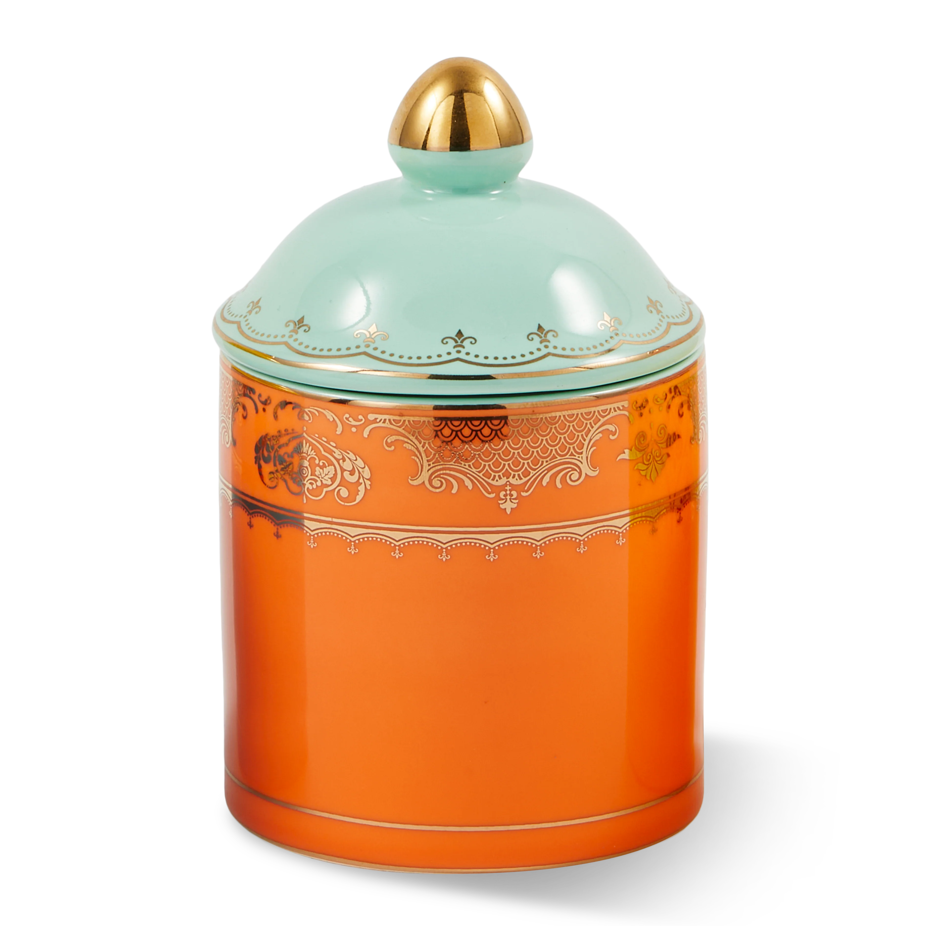 Słoik porcelanowy GRANDPA pomarańczowy z miętowym - Image 4