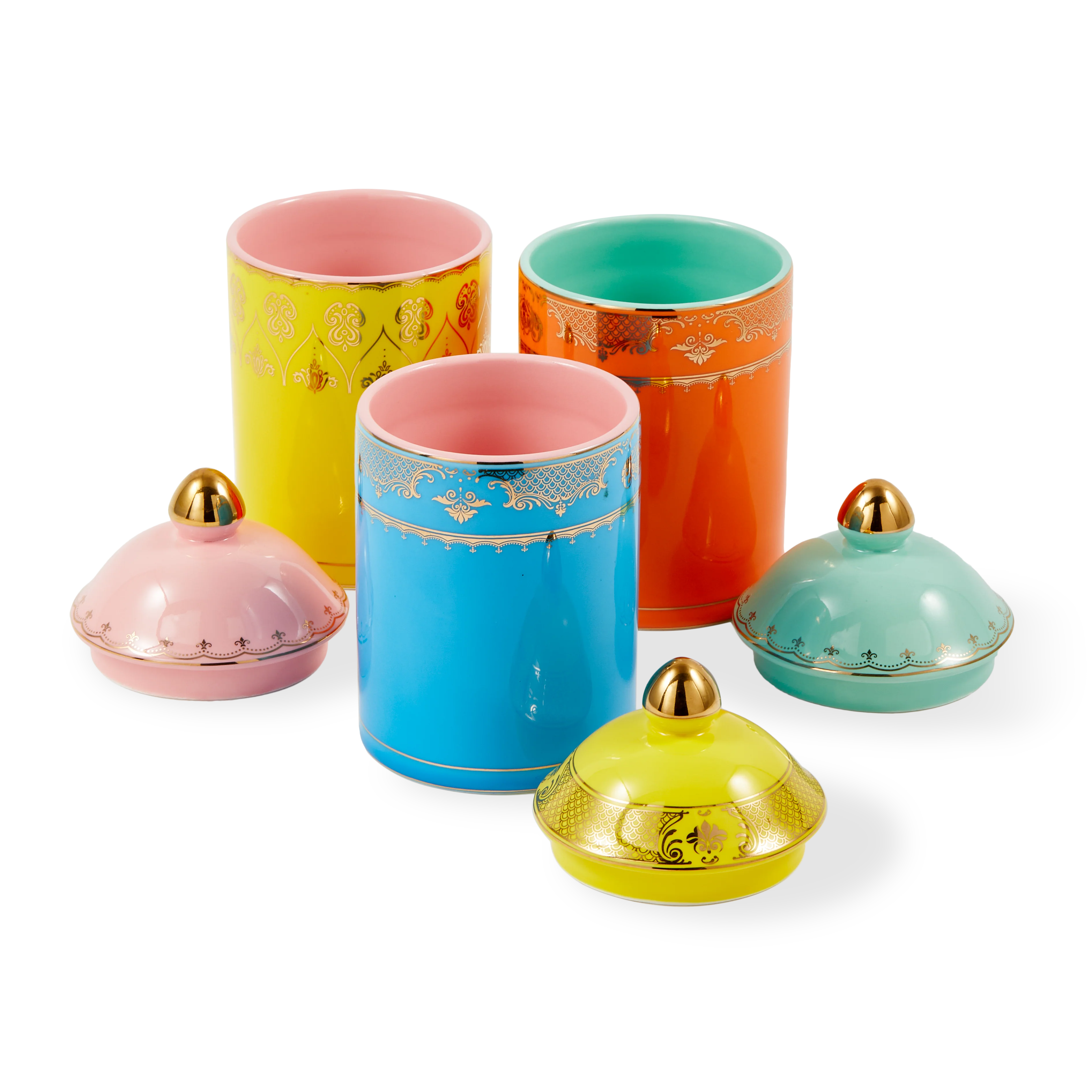 Słoik porcelanowy GRANDPA pomarańczowy z miętowym - Image 7