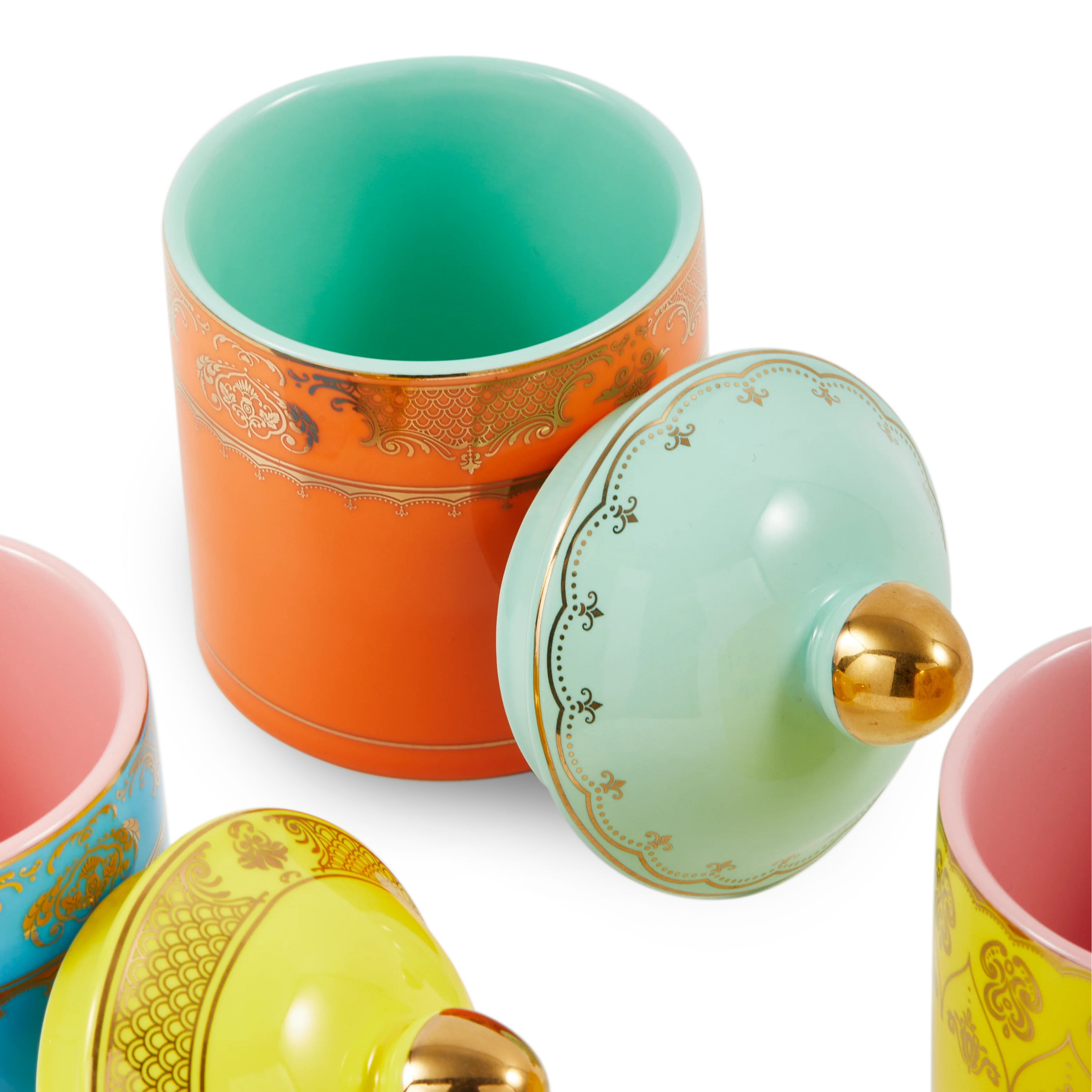 Słoik porcelanowy GRANDPA pomarańczowy z miętowym - Image 8