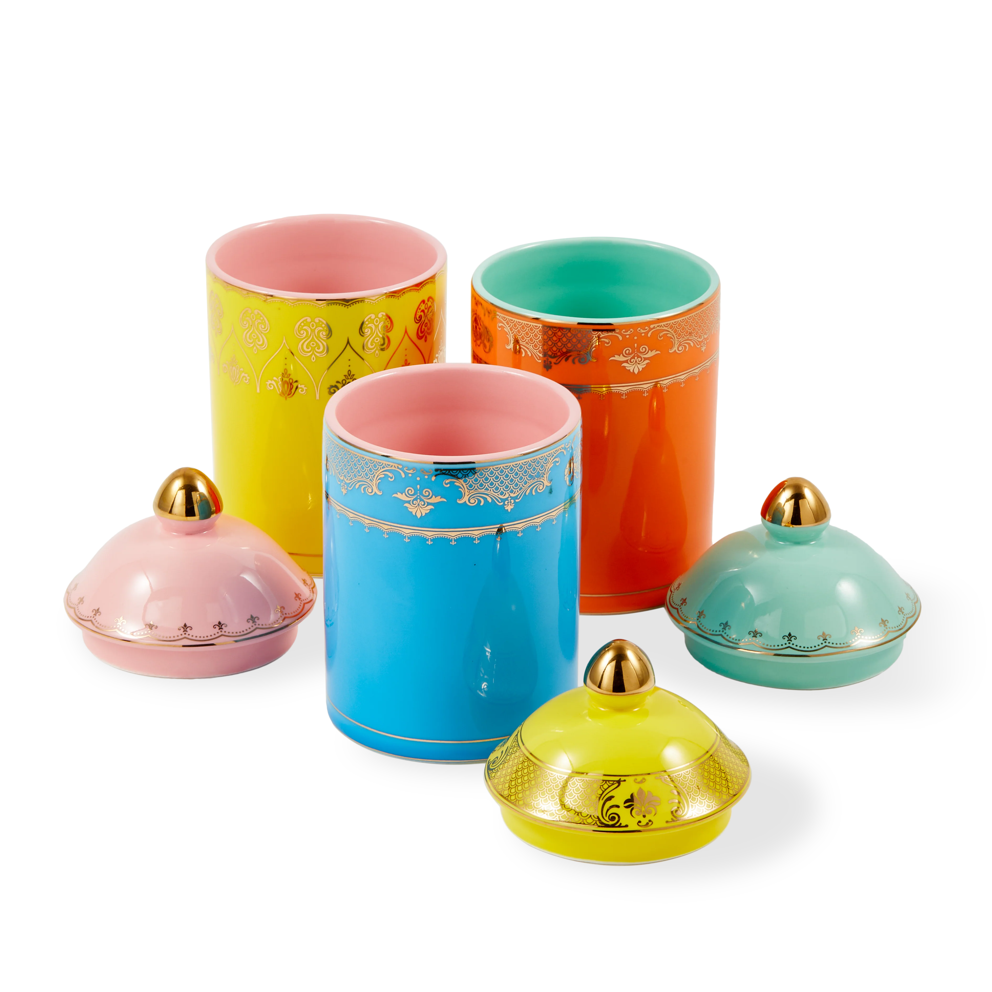 Słoik porcelanowy GRANDPA żółty z różowym - Image 4