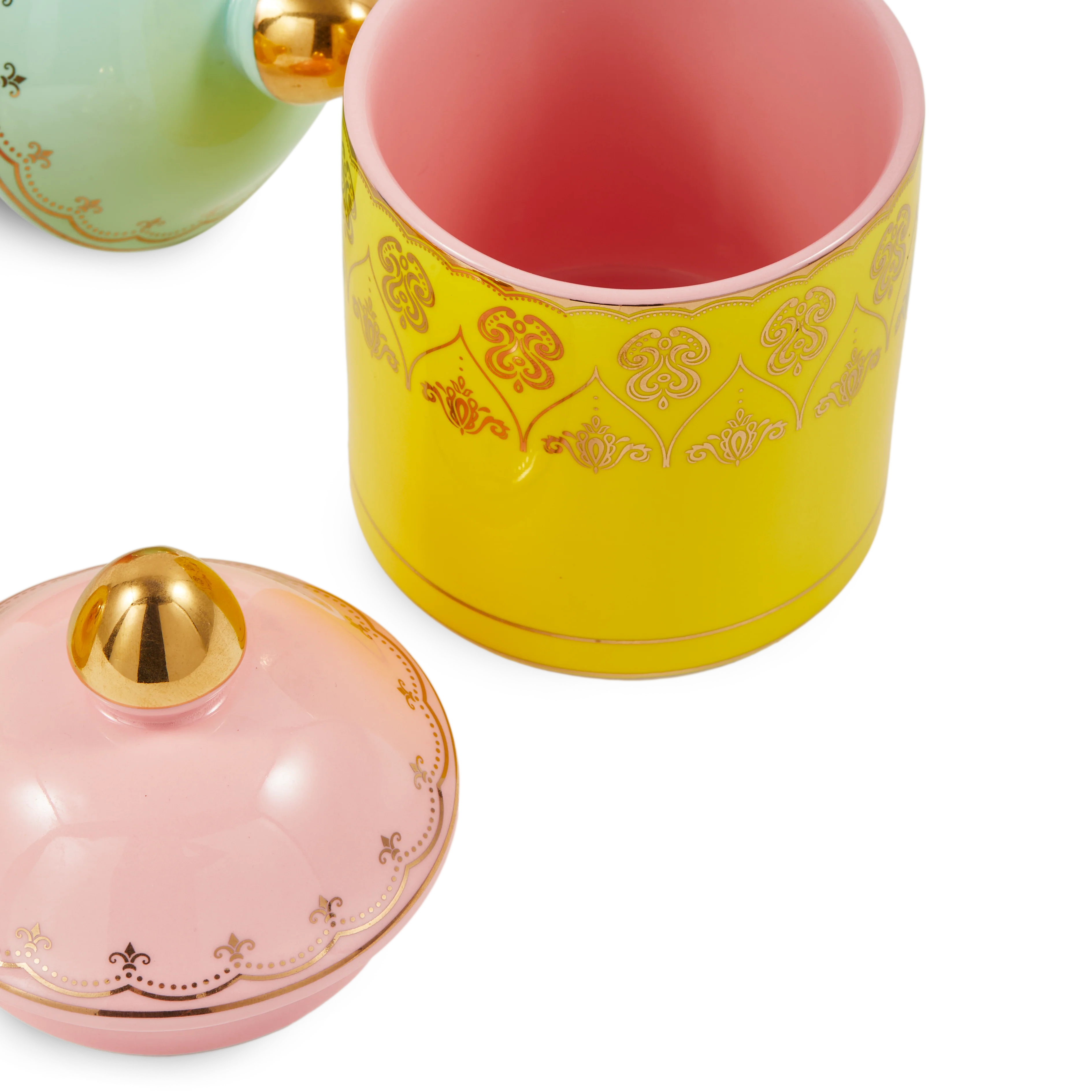 Słoik porcelanowy GRANDPA żółty z różowym - Image 8