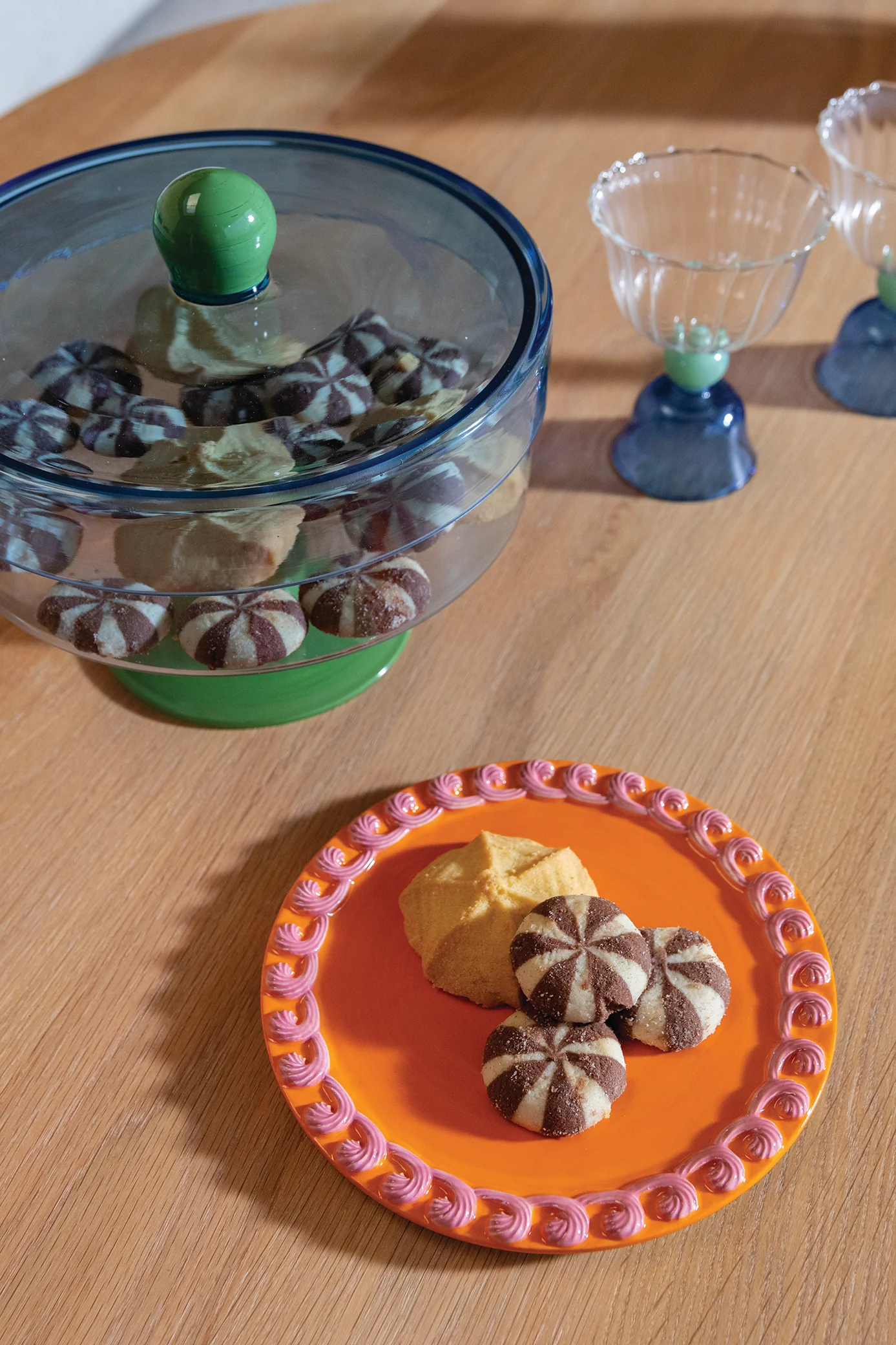 Patera z pokrywką DUO niebieski z zielonym - Image 3