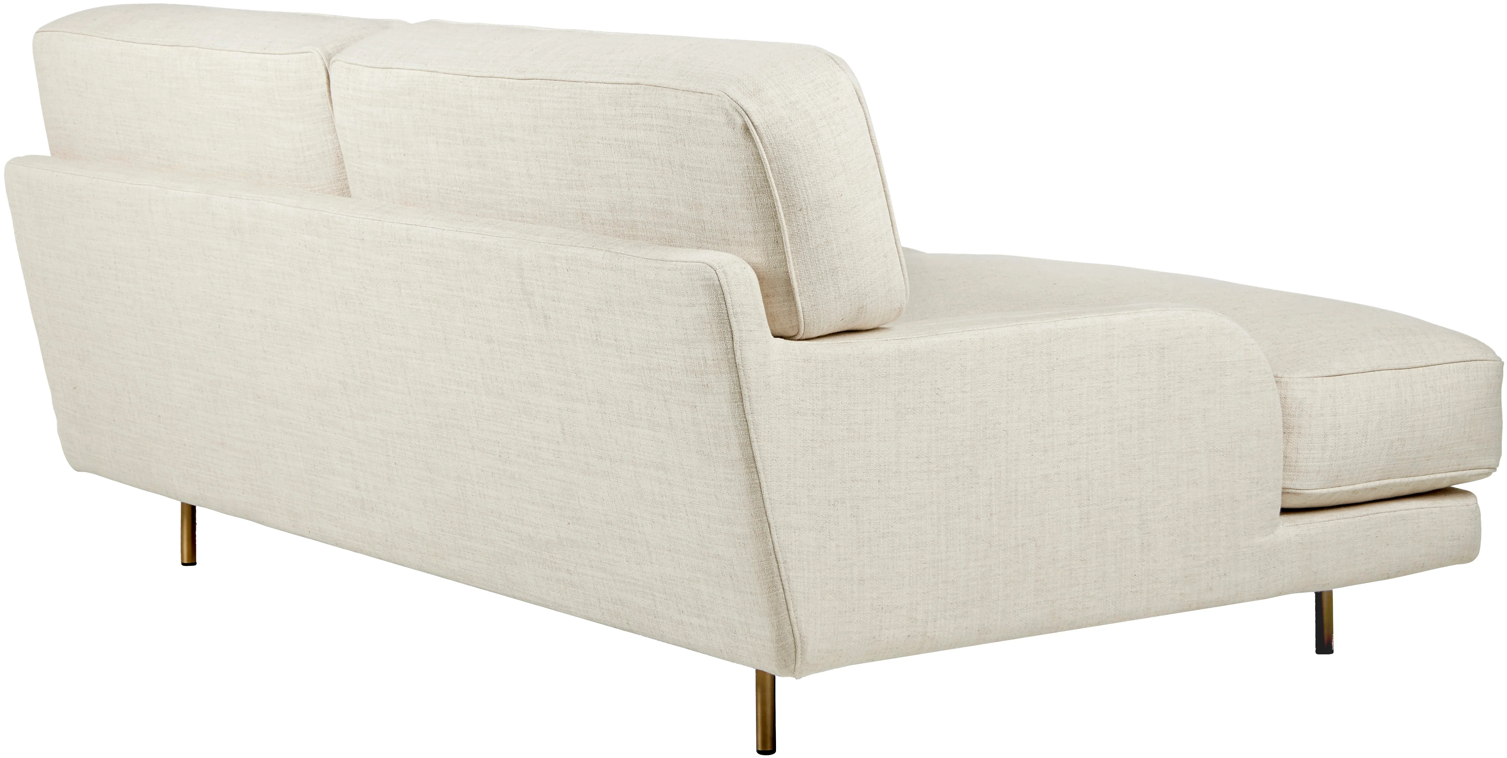 Sofa 2-osobowa FLANEUR tapicerowana z mosiężną podstawą - Image 3