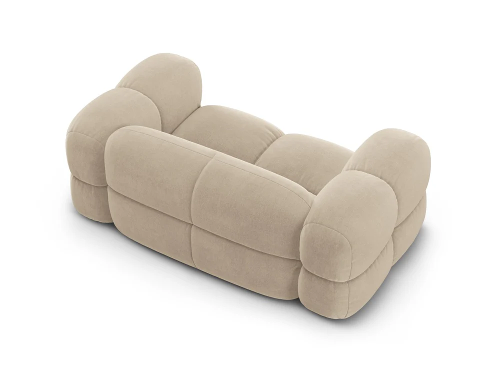Sofa 2-osobowa aksamitna LORETTO beżowy - Image 5
