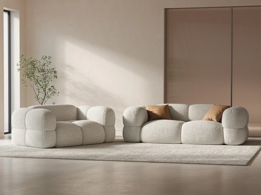 Sofa 2-osobowa LORETTO jasnobeżowy - Image 2