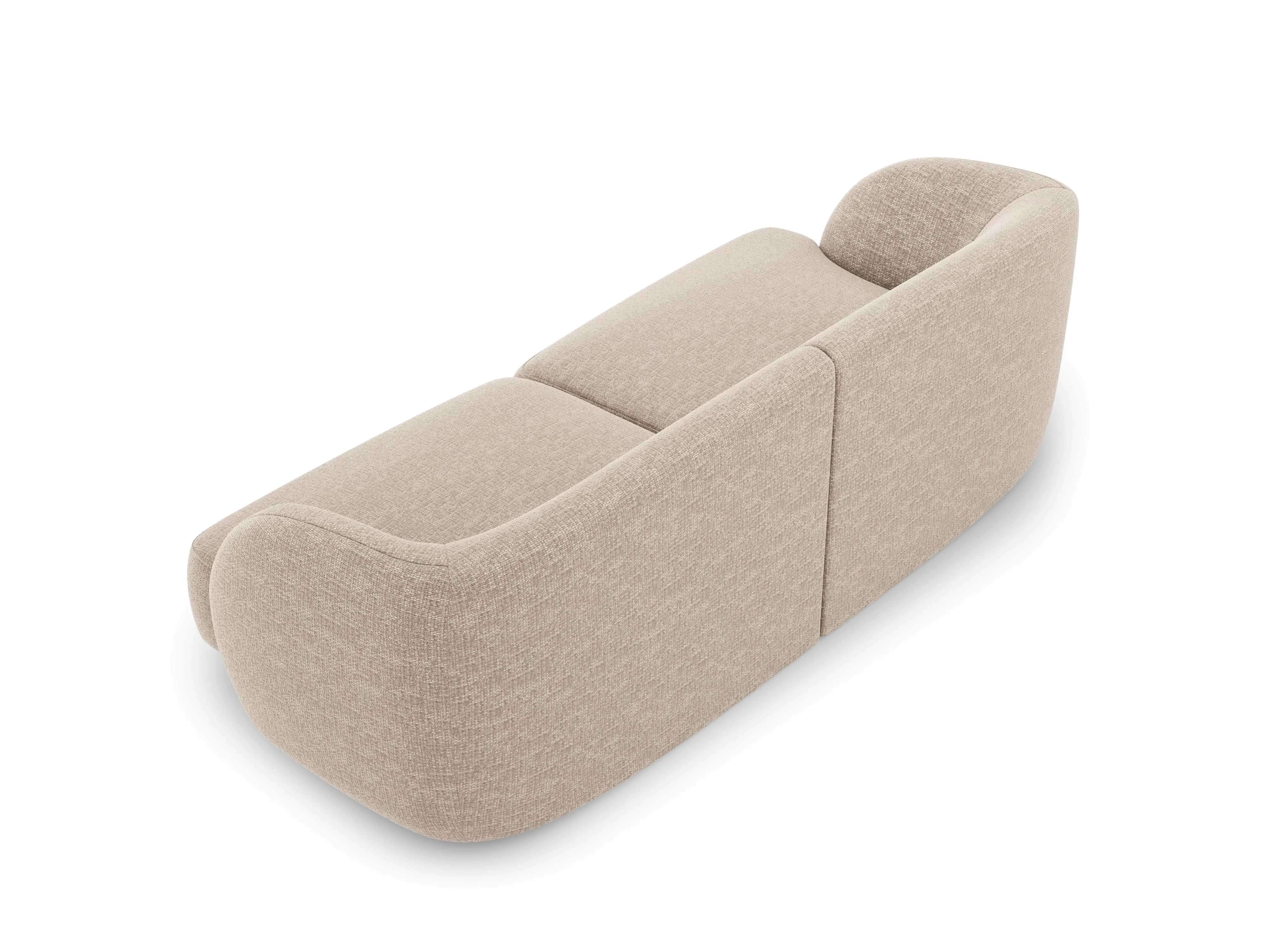 Sofa 2-osobowa MILEY beżowy szenil jedwabisty - Image 3