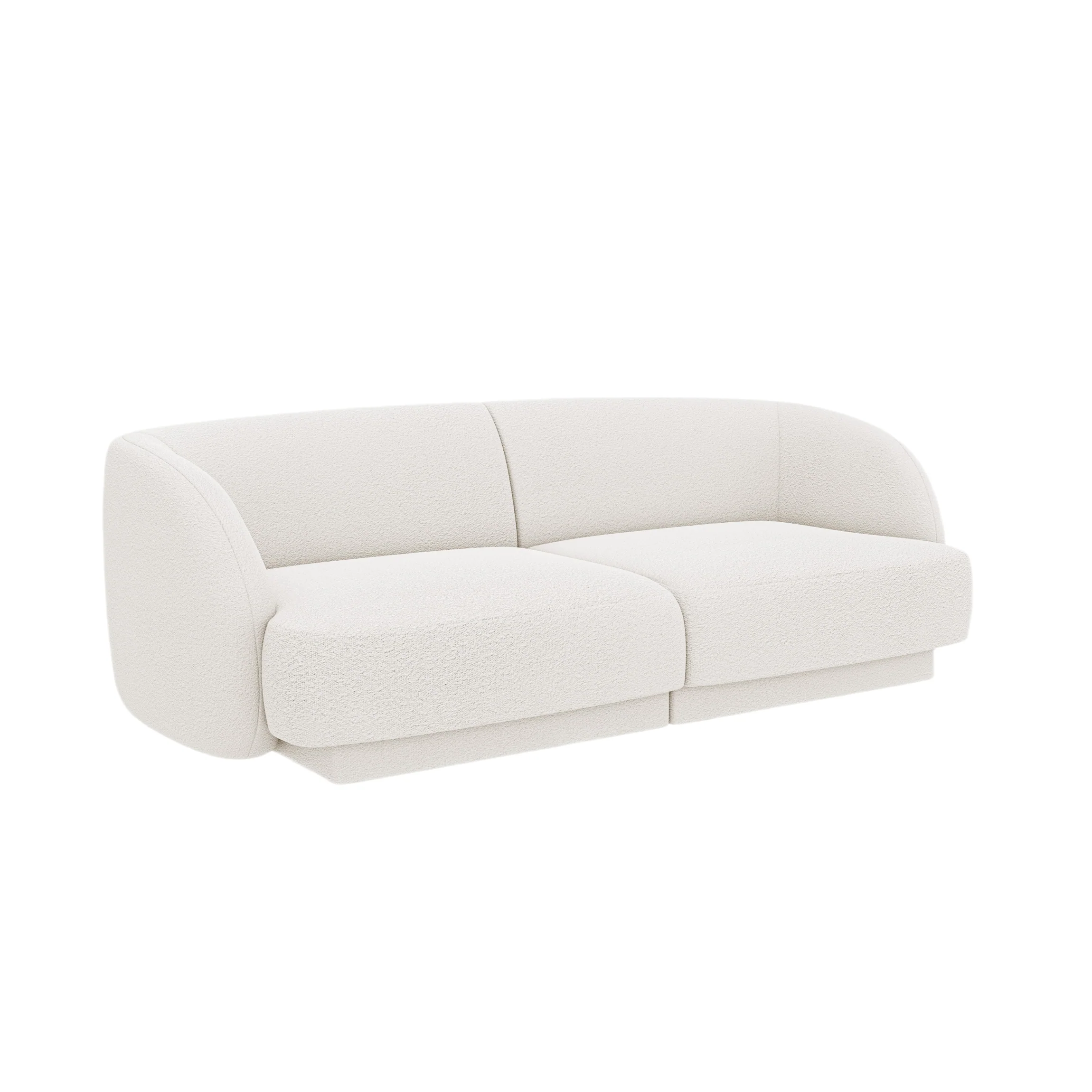 Sofa 2-osobowa MILEY biały boucle