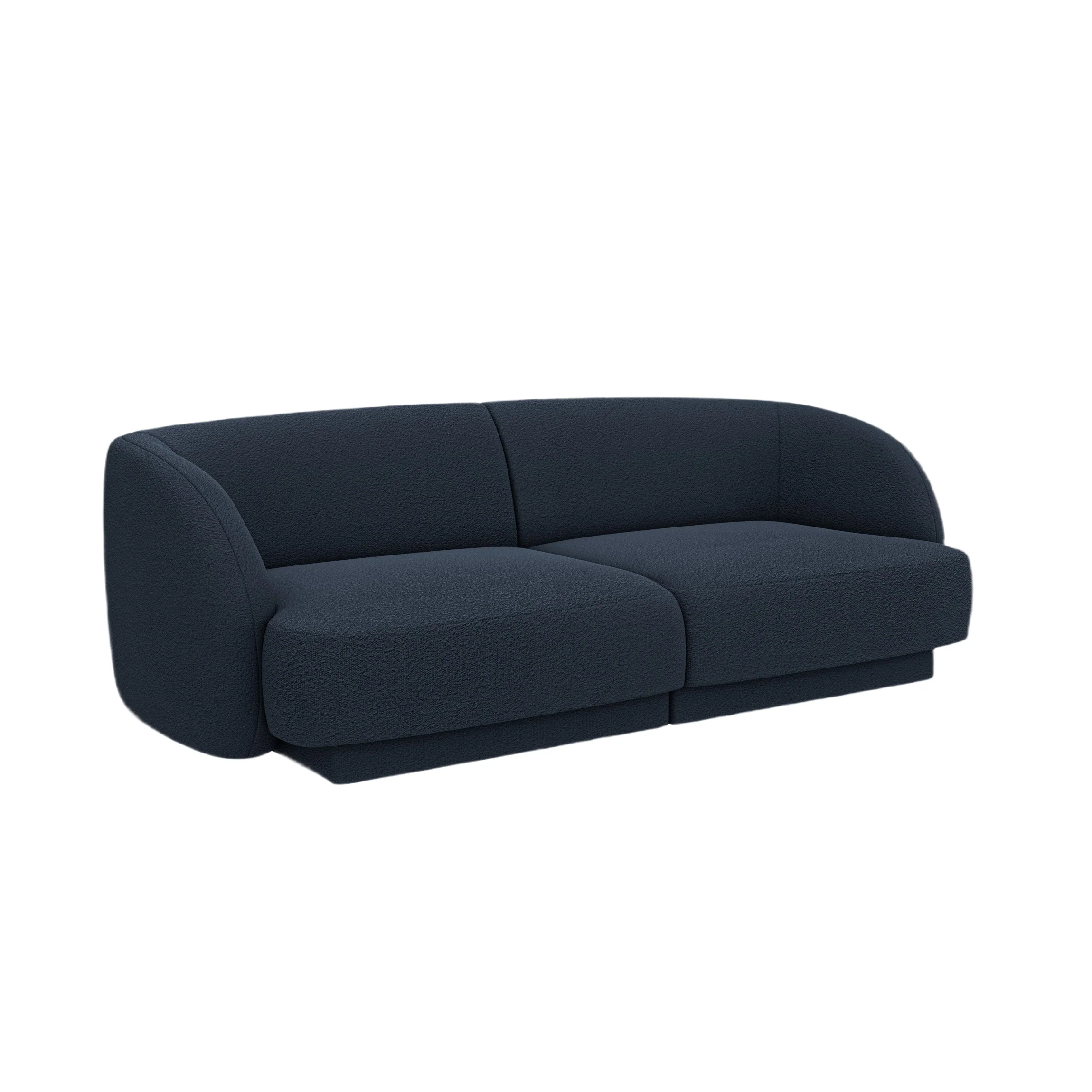 Sofa 2-osobowa MILEY ciemnoniebieski boucle