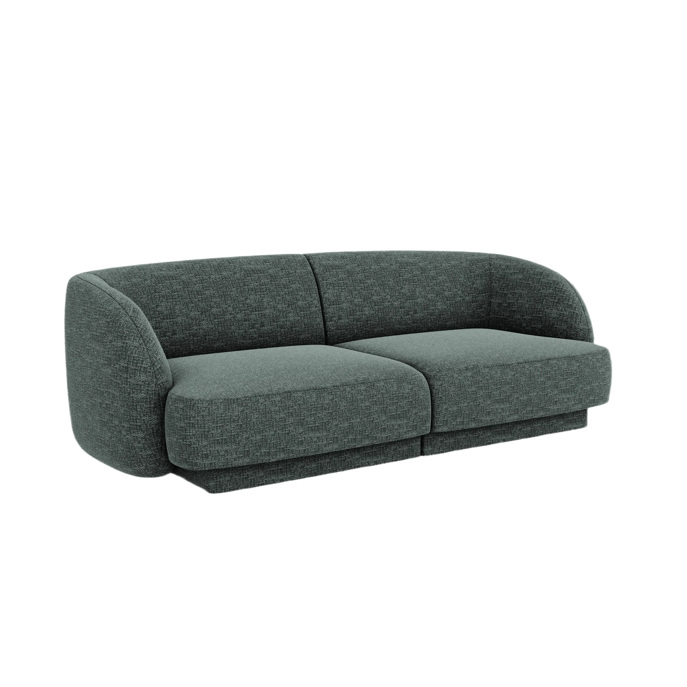 Sofa 2-osobowa MILEY petrol szenil jedwabisty