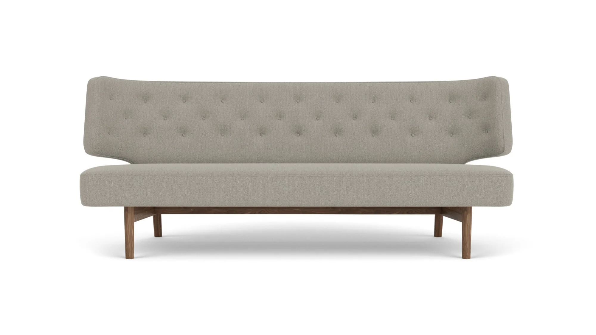 Sofa 2-osobowa RADIOHUS szary z orzechową podstawą - Image 5