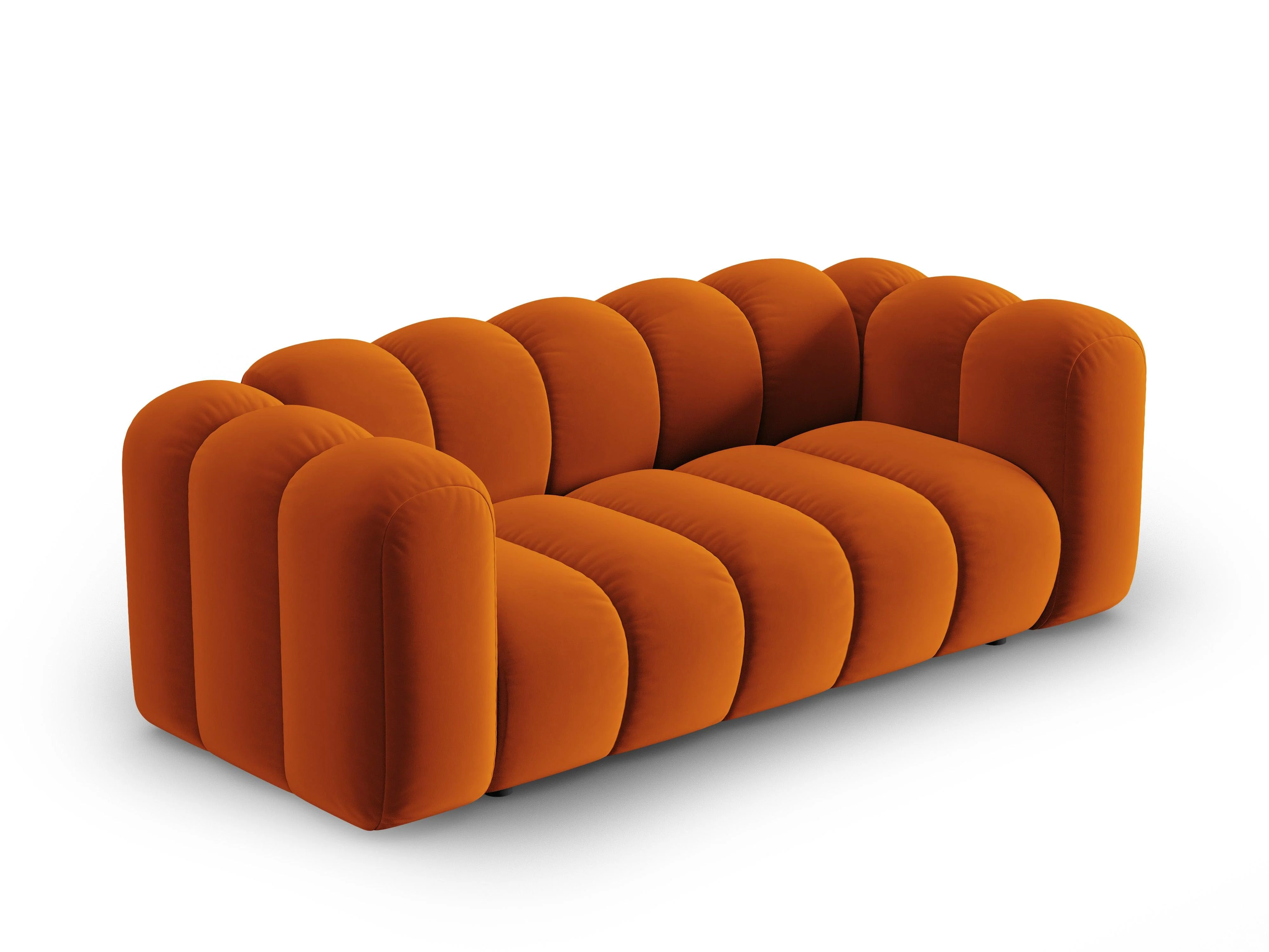 Sofa aksamitna 2-osobowa LUPINE ceglany