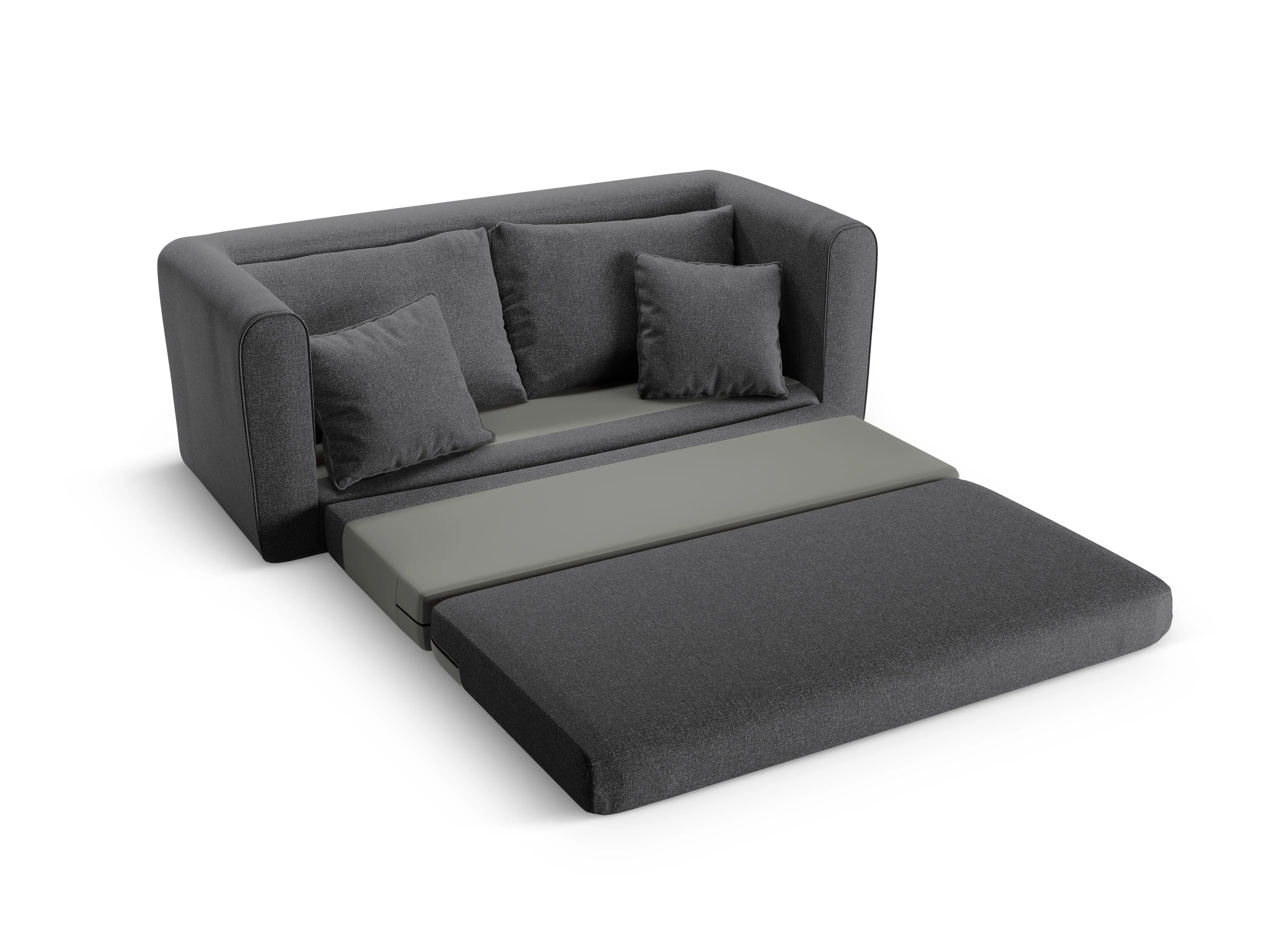 Sofa 2-osobowa z funkcją spania LIDO ciemny szary - Image 6