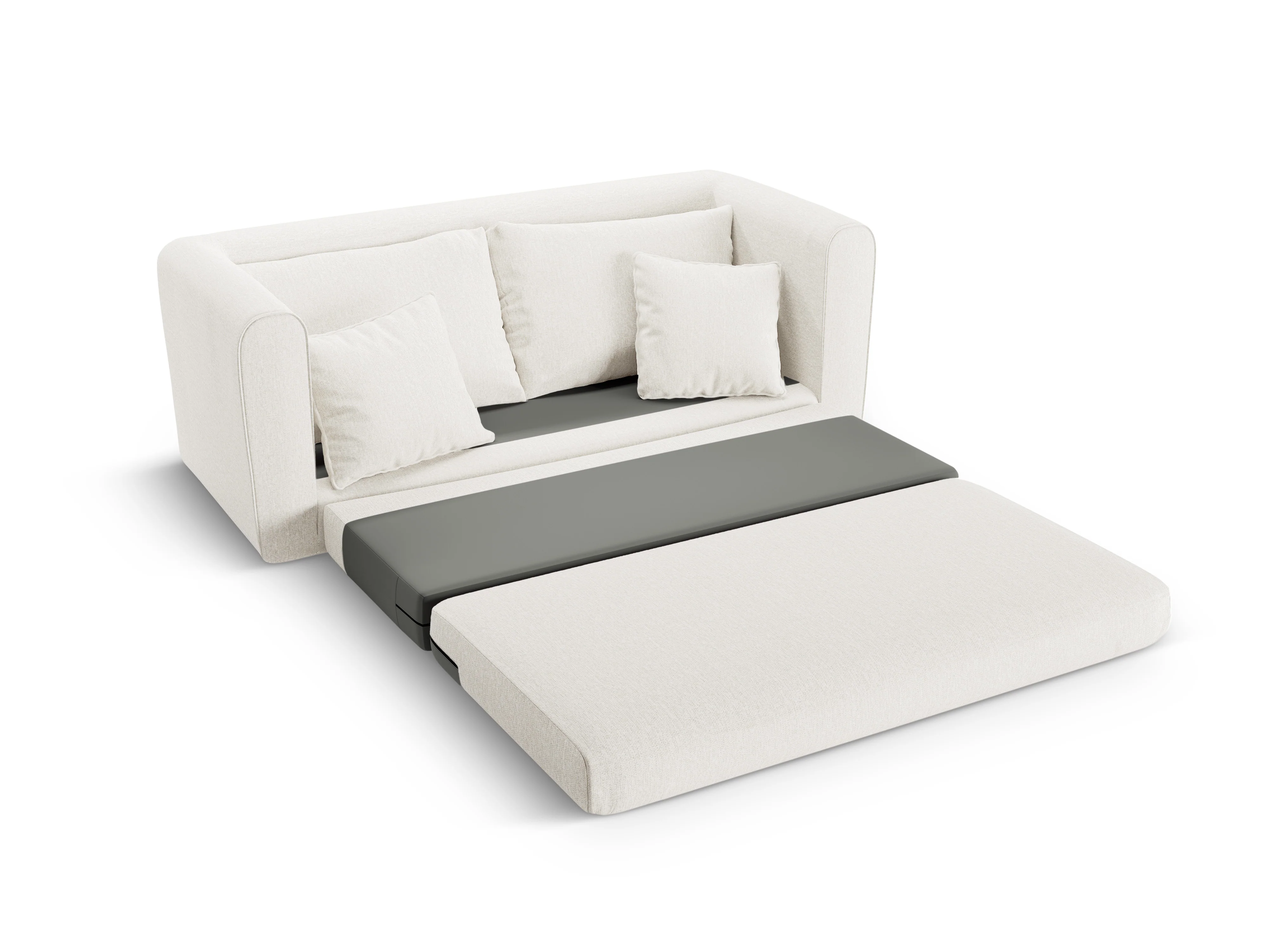 Sofa 2-osobowa z funkcją spania LIDO kość słoniowa - Image 6