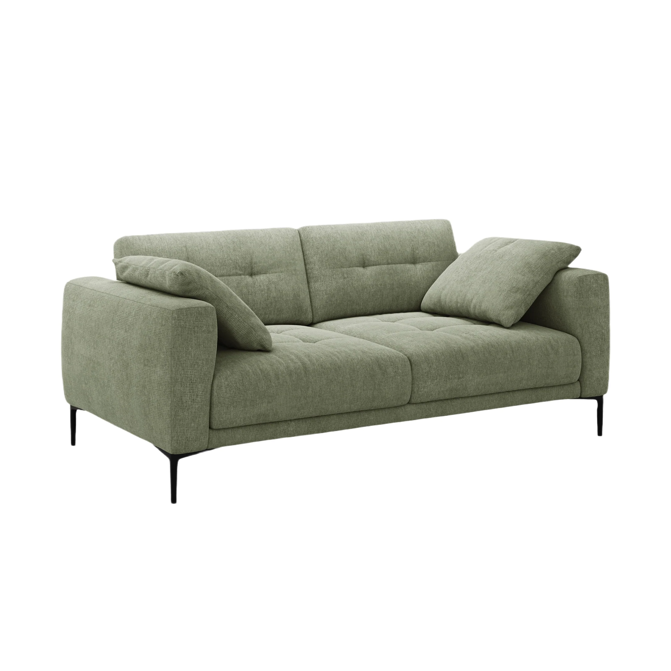 Sofa 3-osobowa BEMY oliwkowy szenil