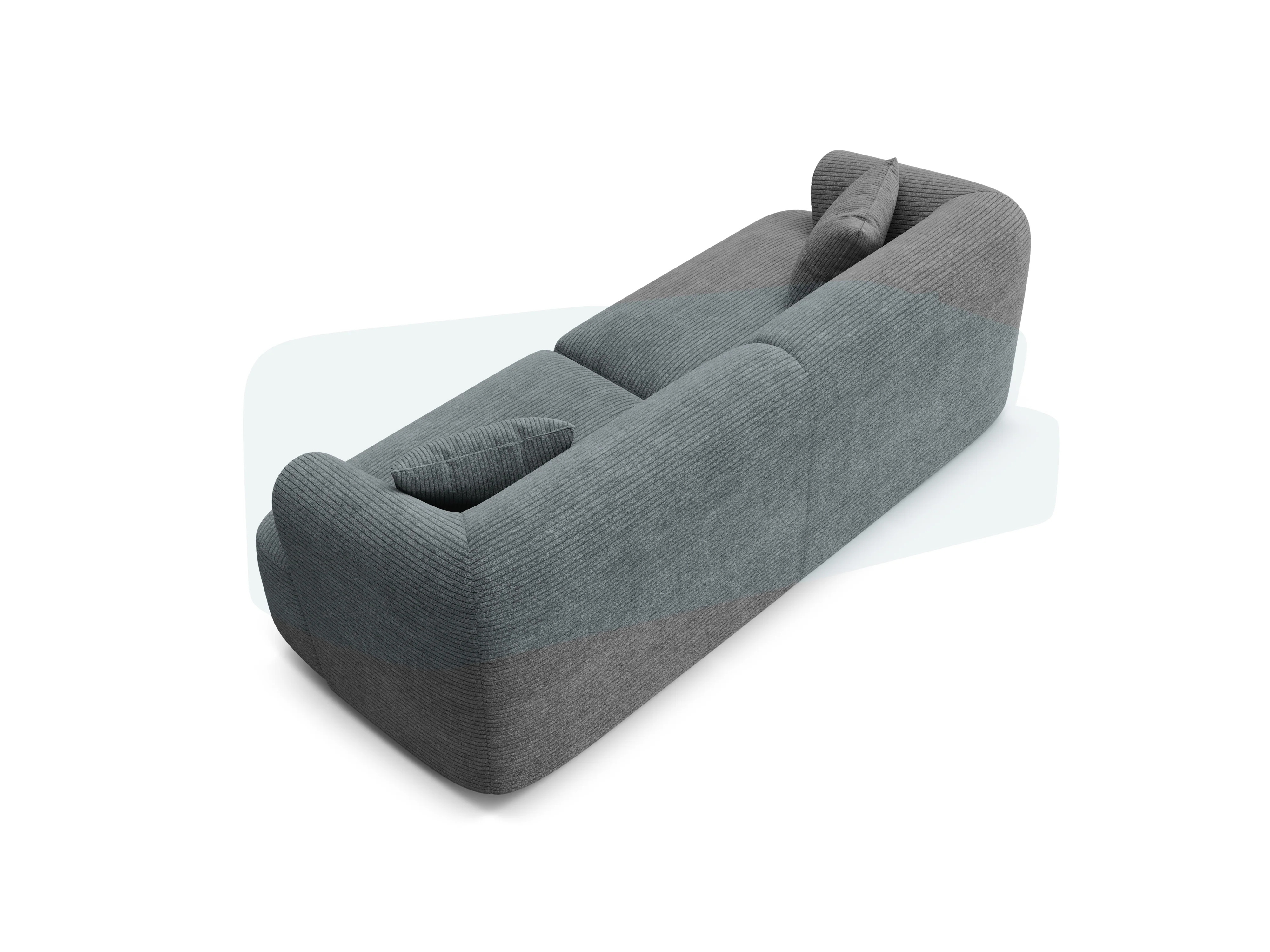 Sofa 3-osobowa CAMPI szary sztruks - Image 3